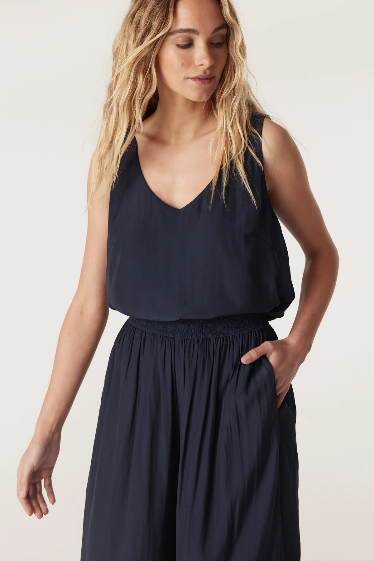 Kahlo Cami - Navy - Image 6