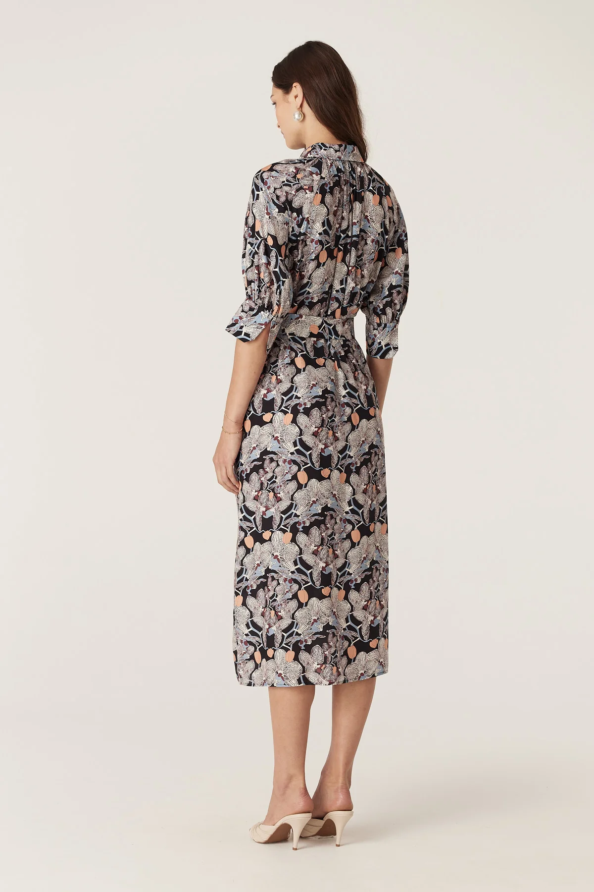 Leigh Midi Dress - Orchid Print - Image 6