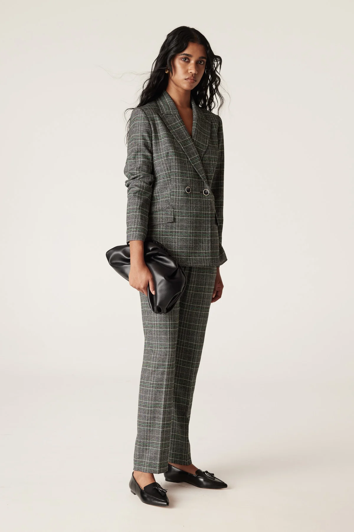 Lennon Check Pant - Green Check - Image 5
