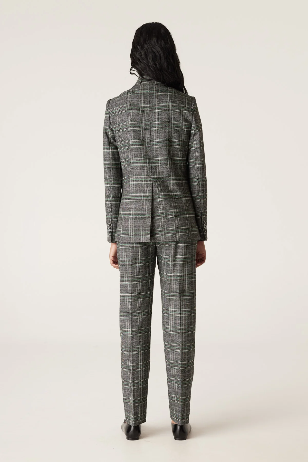 Lennon Check Pant - Green Check - Image 6