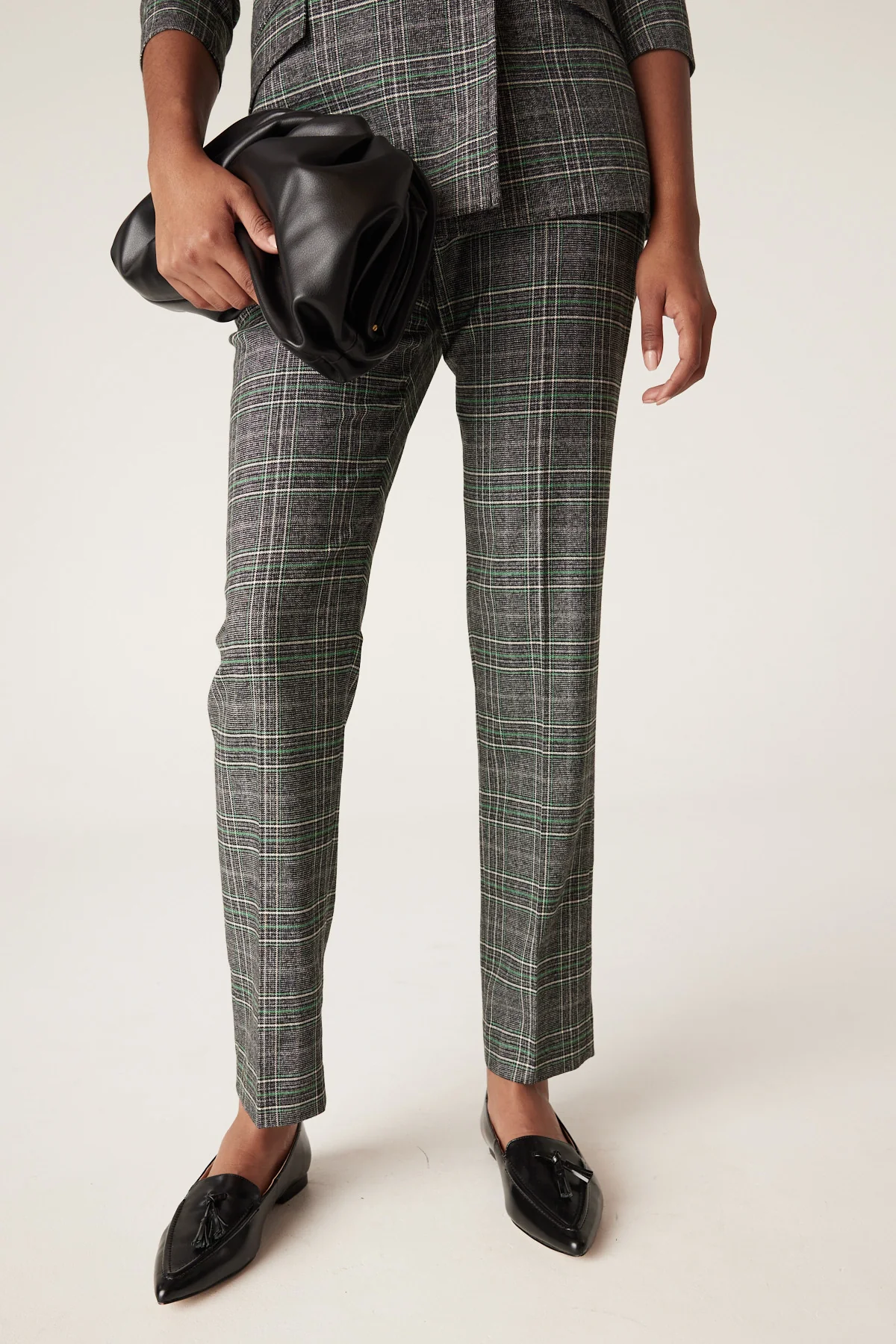 Lennon Check Pant - Green Check - Image 7