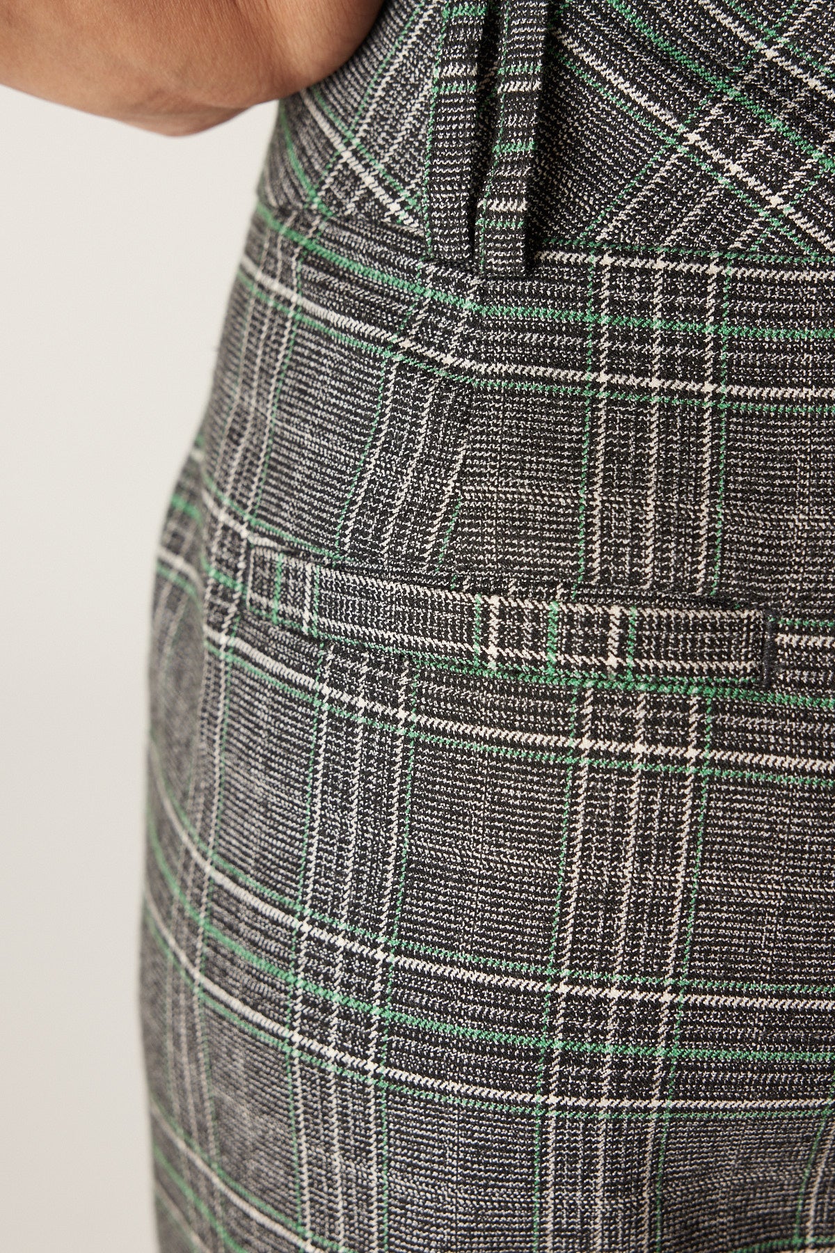 Lennon Check Pant - Green Check - Image 8