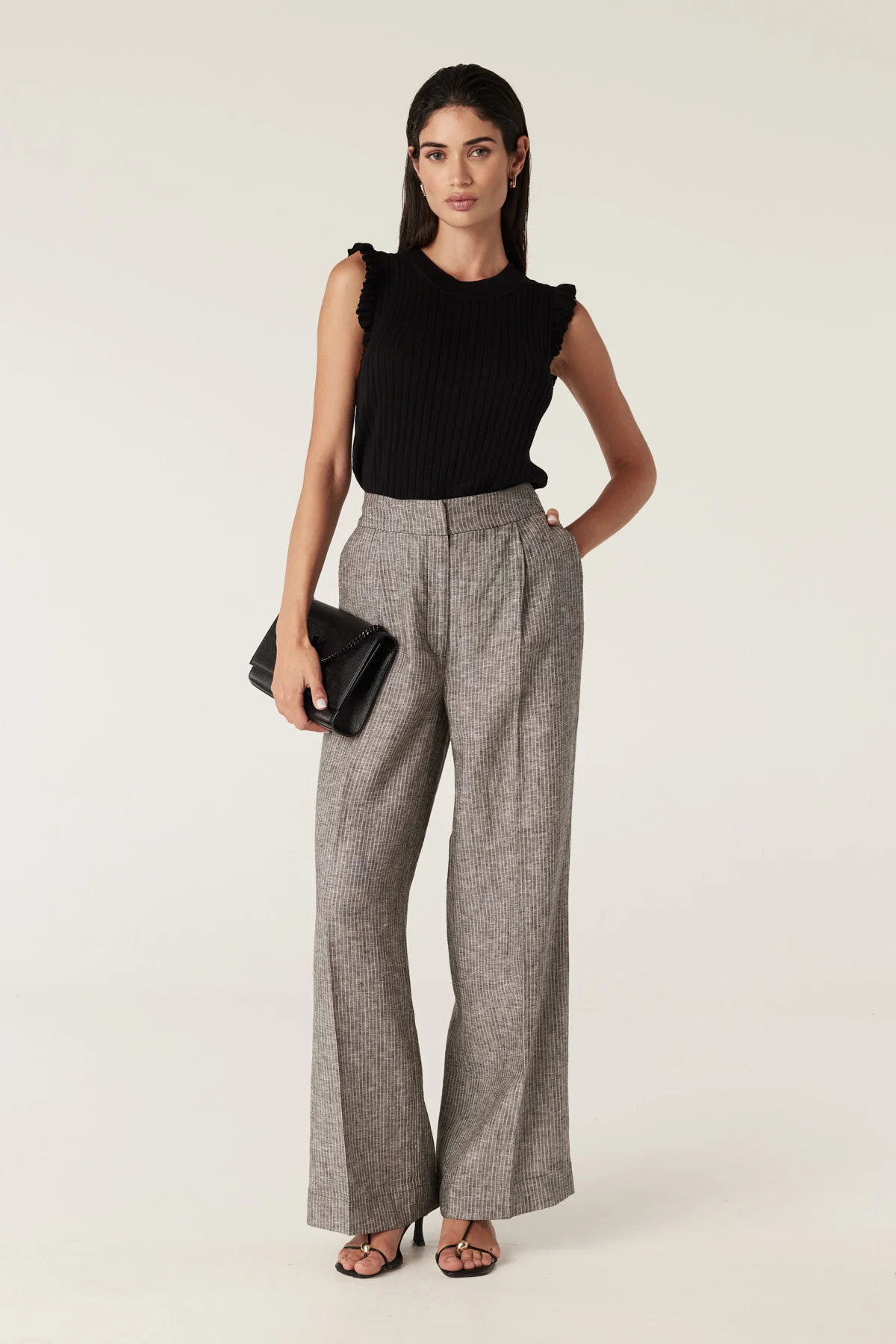 Linden Linen Pant - Slate Pinstripe - Image 7