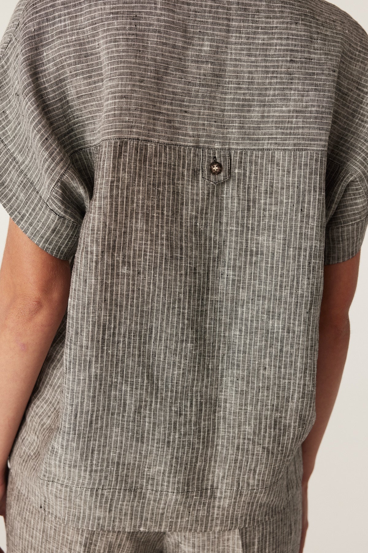 Linden Linen Top - Slate Pinstripe - Image 6