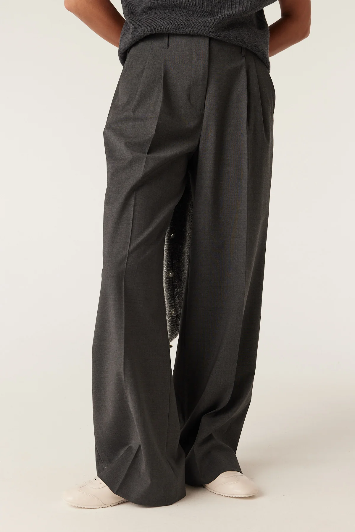 Lyon Wool Pant - Charcoal Marle - Image 6