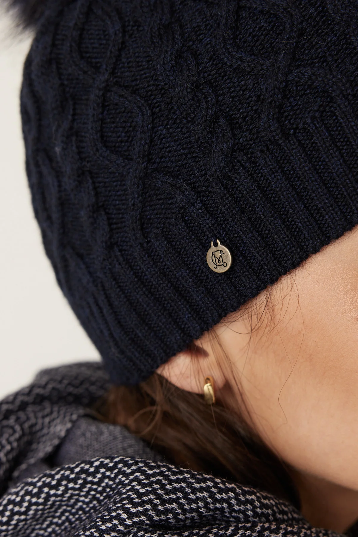 Merino Wool Beanie - Midnight Navy - Image 4
