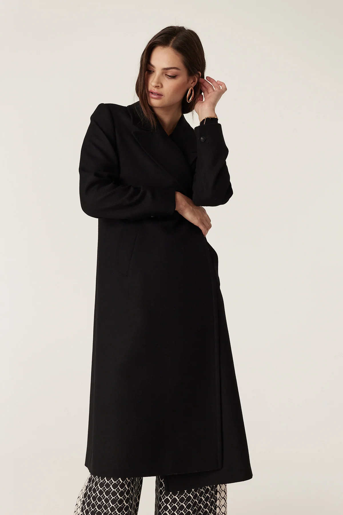 Montgomery Wool Coat - Black - Image 4