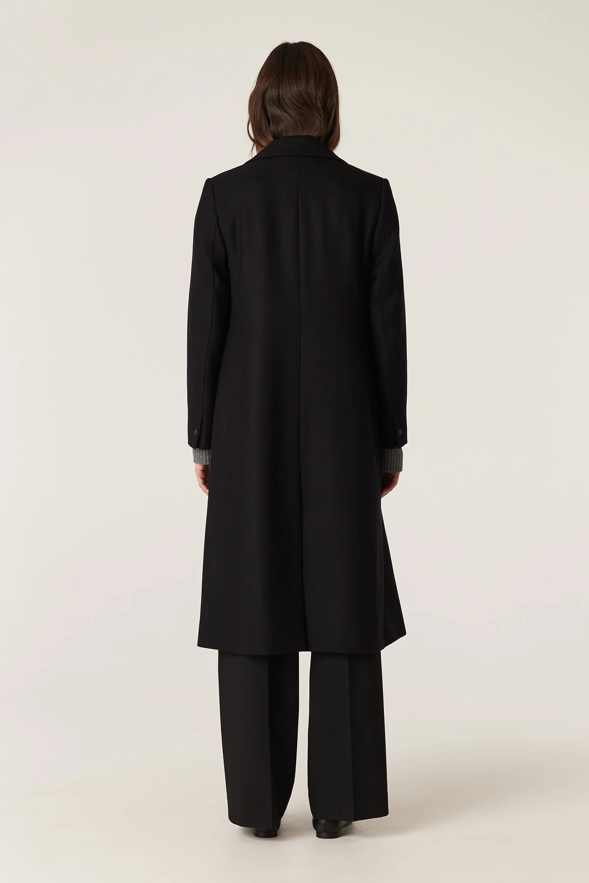 Montgomery Wool Coat - Black - Image 6