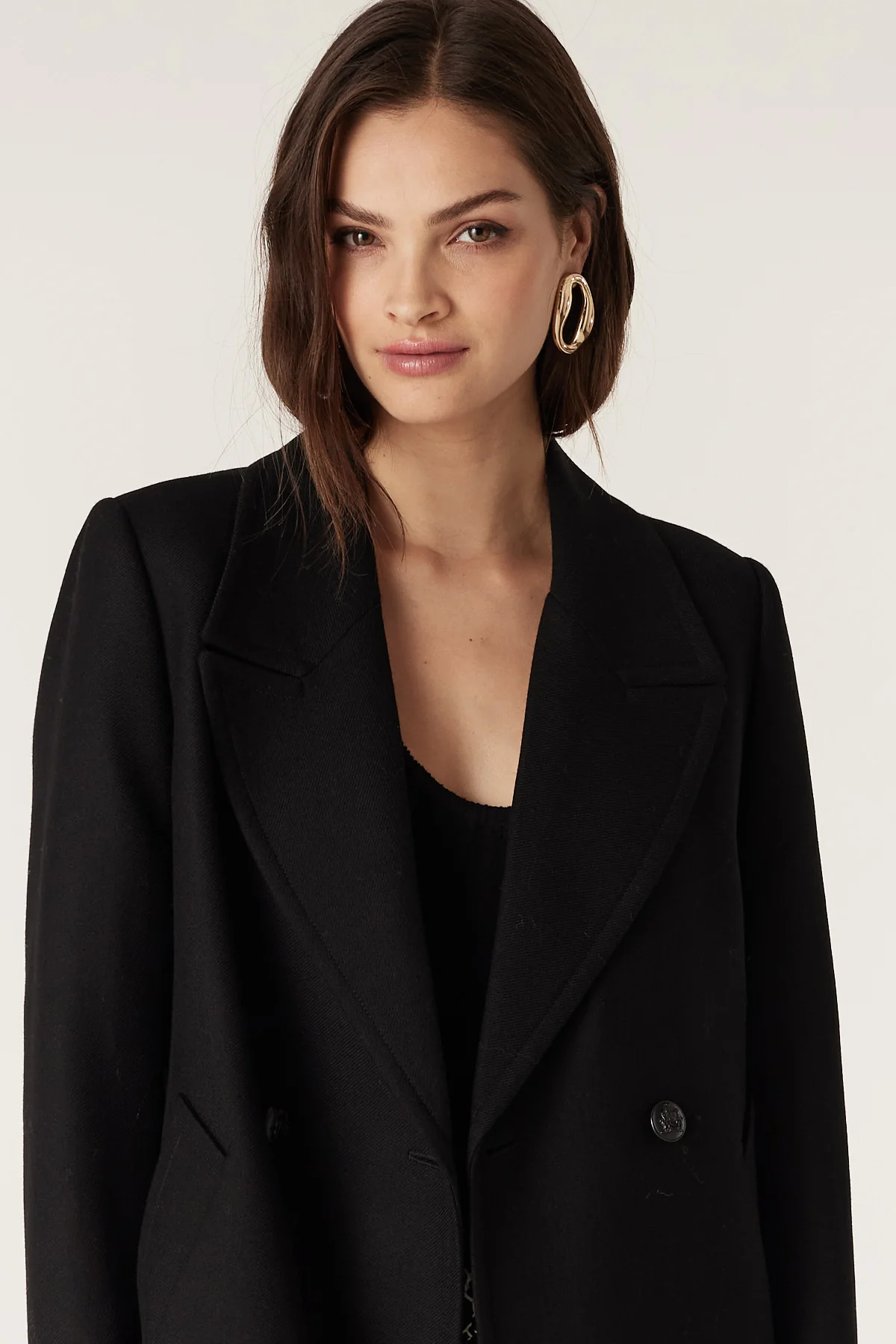 Montgomery Wool Coat - Black - Image 7