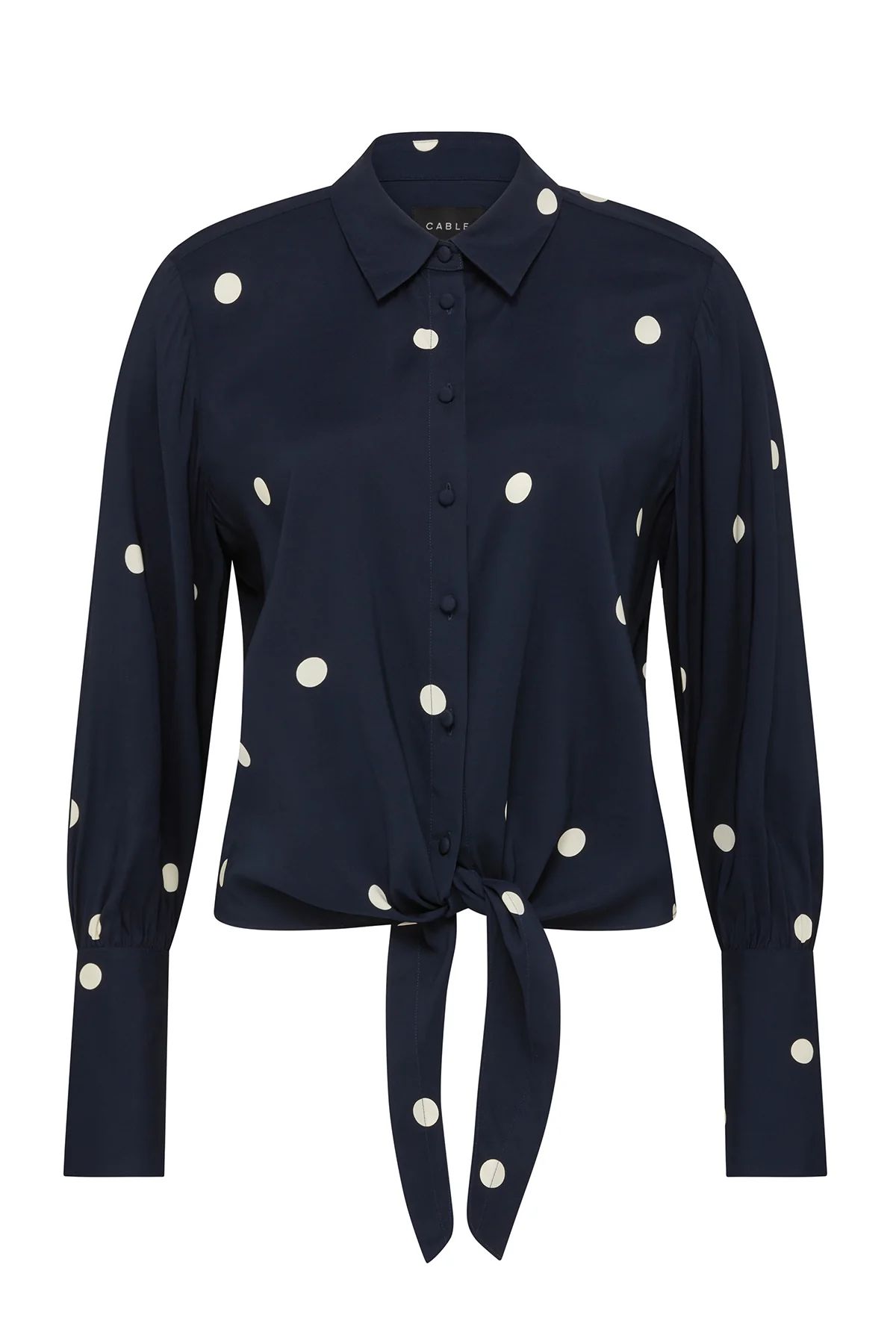 Muse Blouse - Navy Spot - Image 2