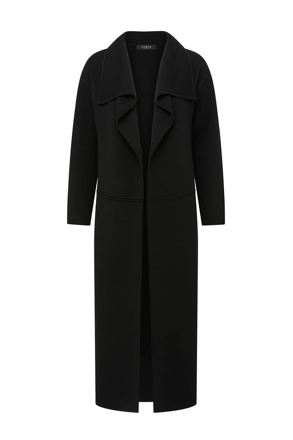 Parsons Merino Cardigan - Black - Image 2