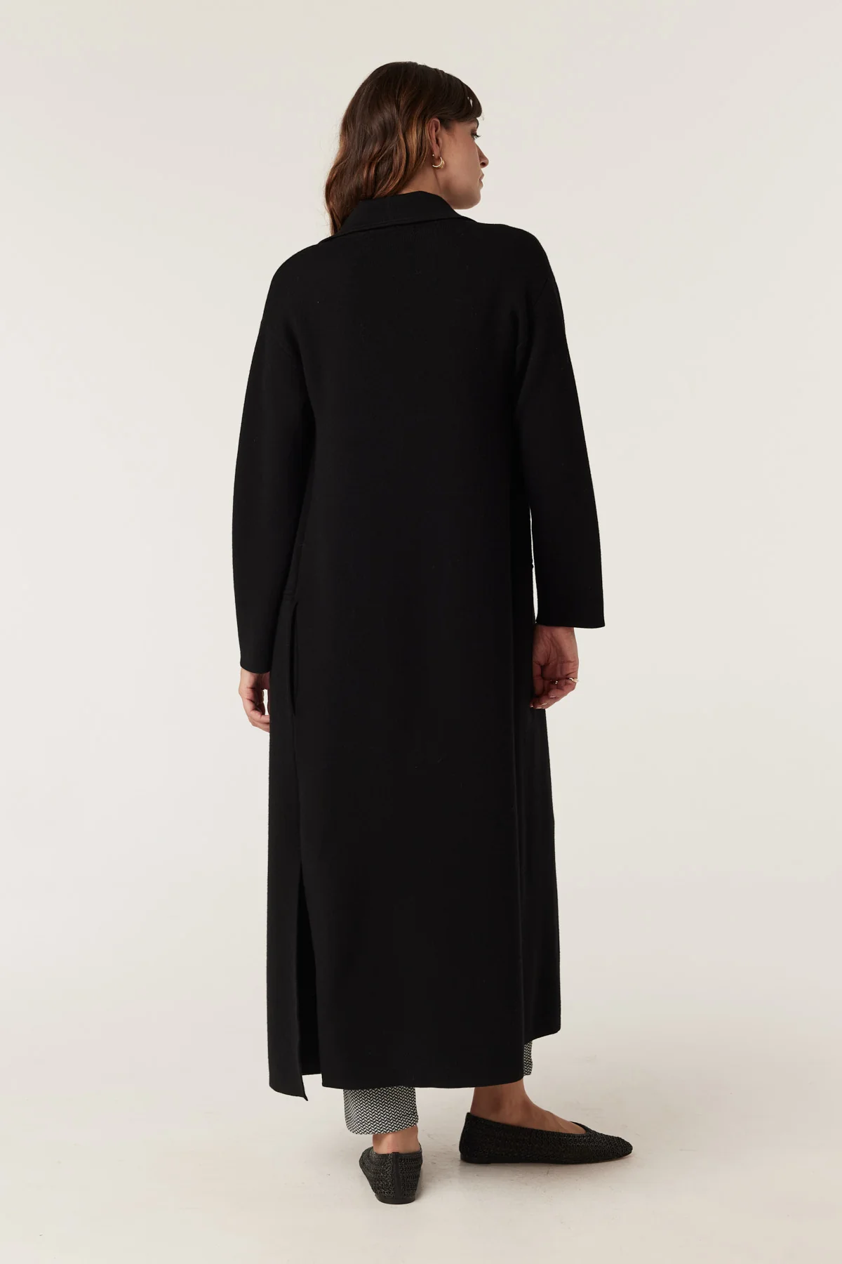 Parsons Merino Cardigan - Black - Image 6