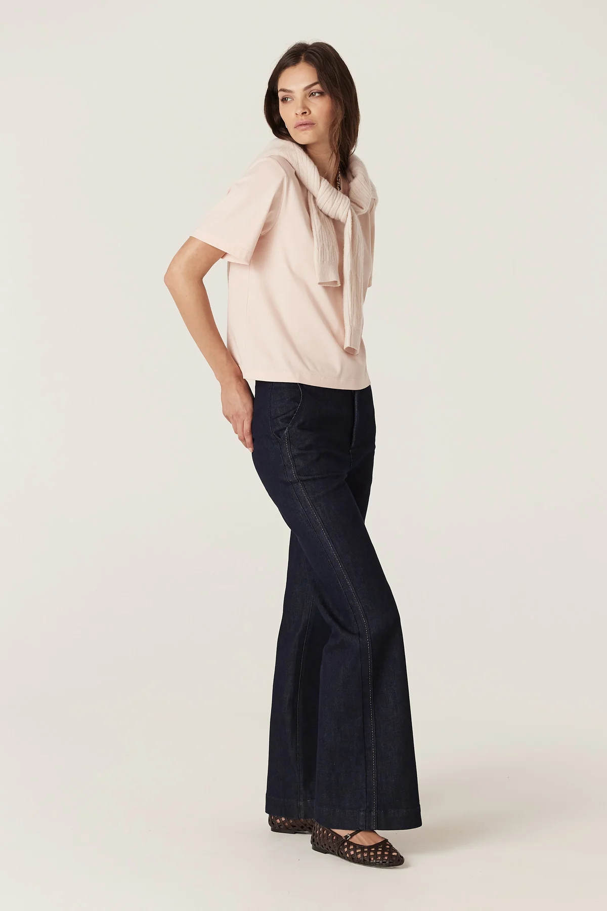 Pima Boxy Tee - Blush - Image 4