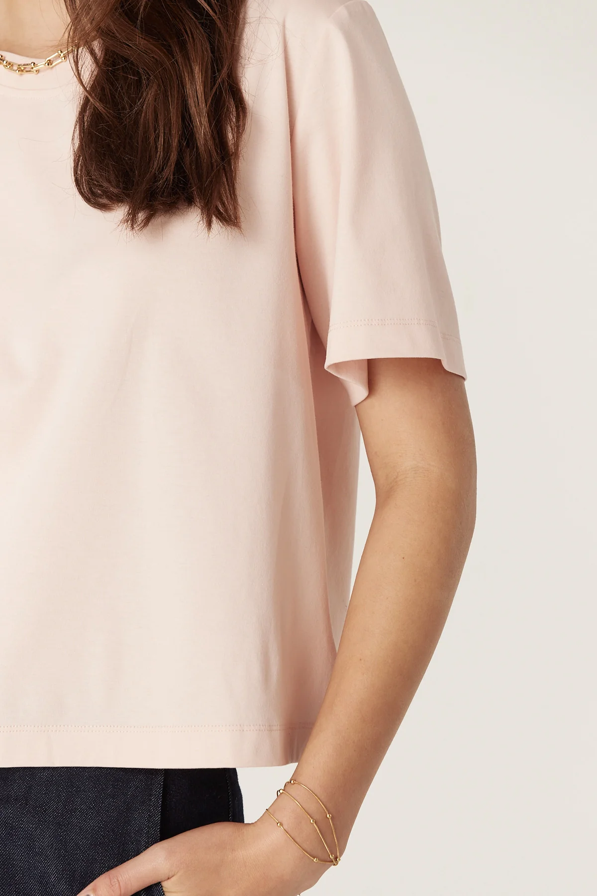 Pima Boxy Tee - Blush - Image 7
