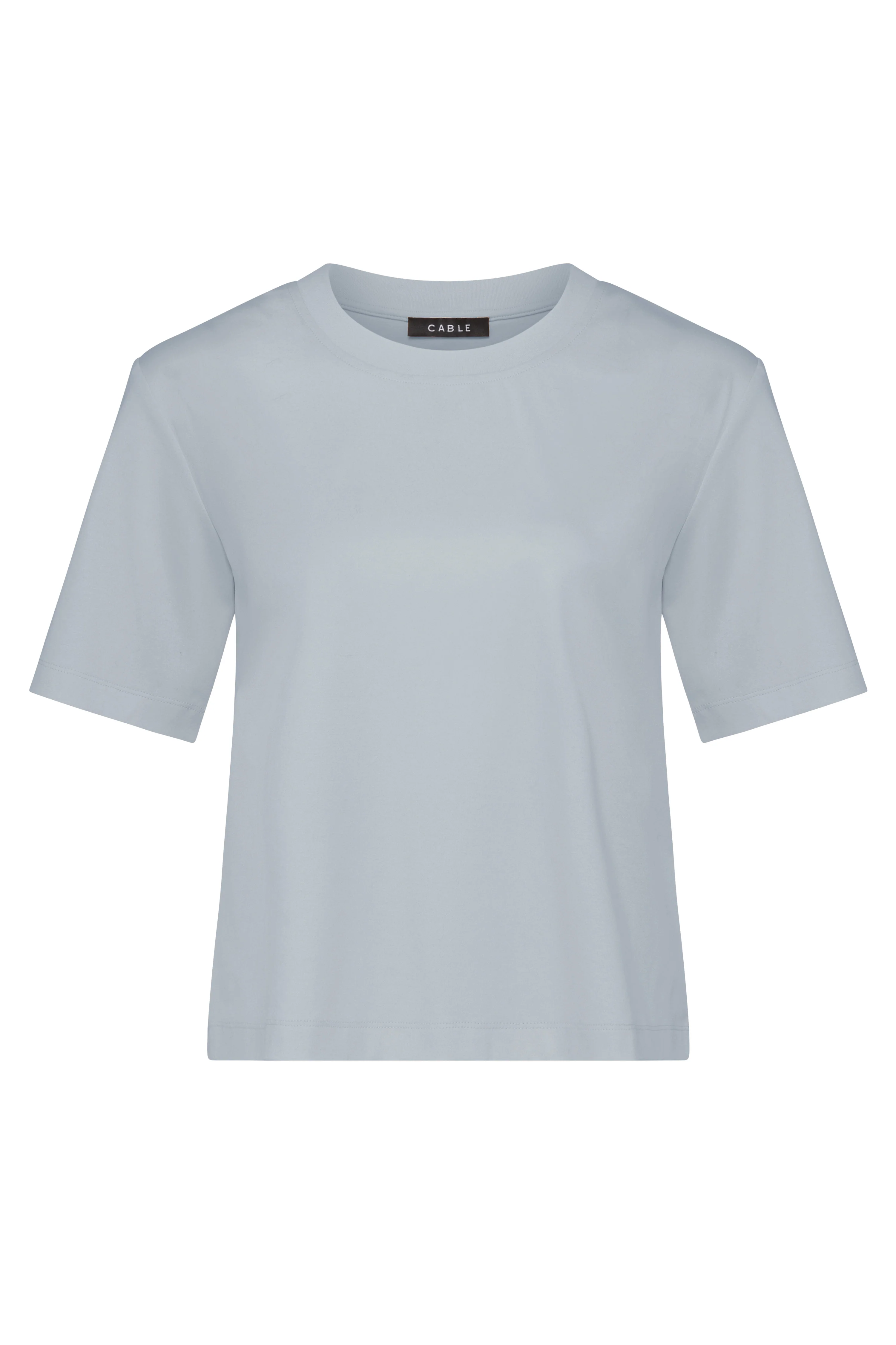 Pima Boxy Tee - Chalk Blue - Image 2