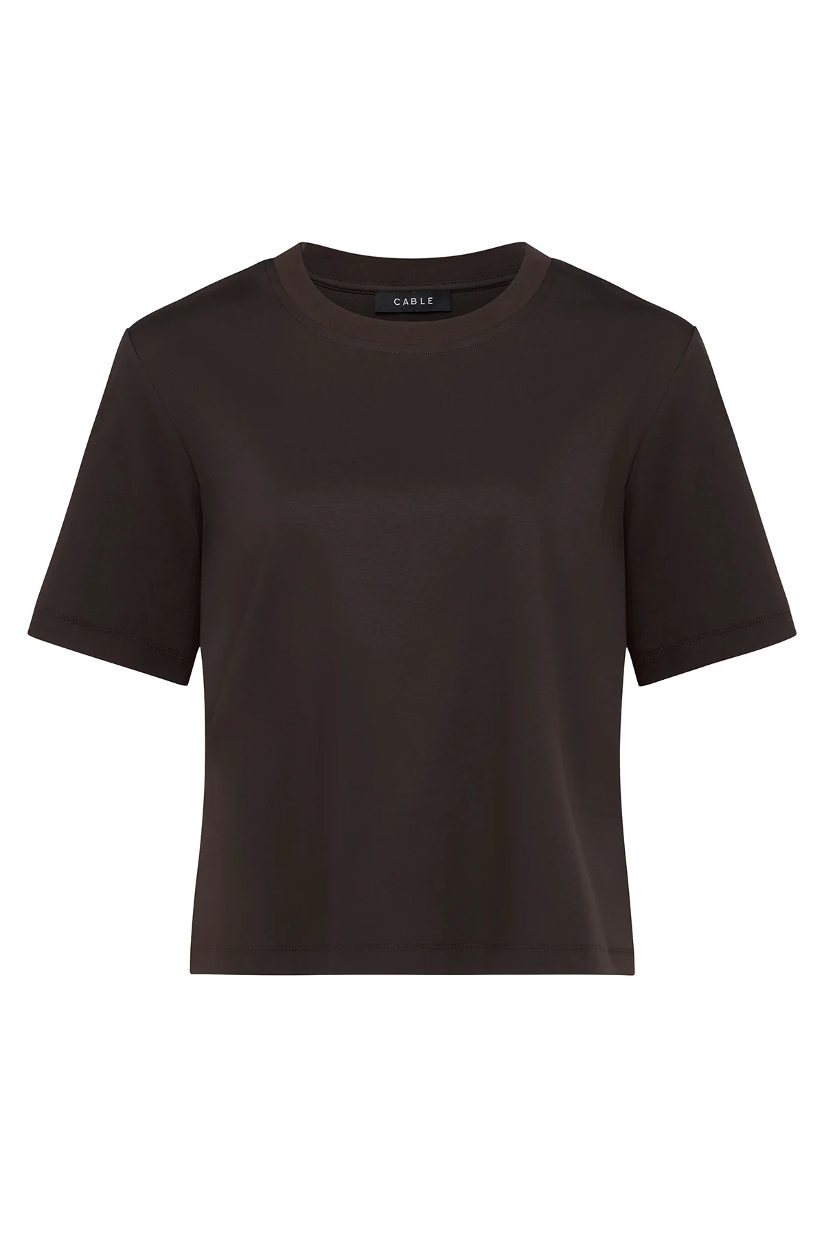 Pima Boxy Tee - Espresso - Image 2