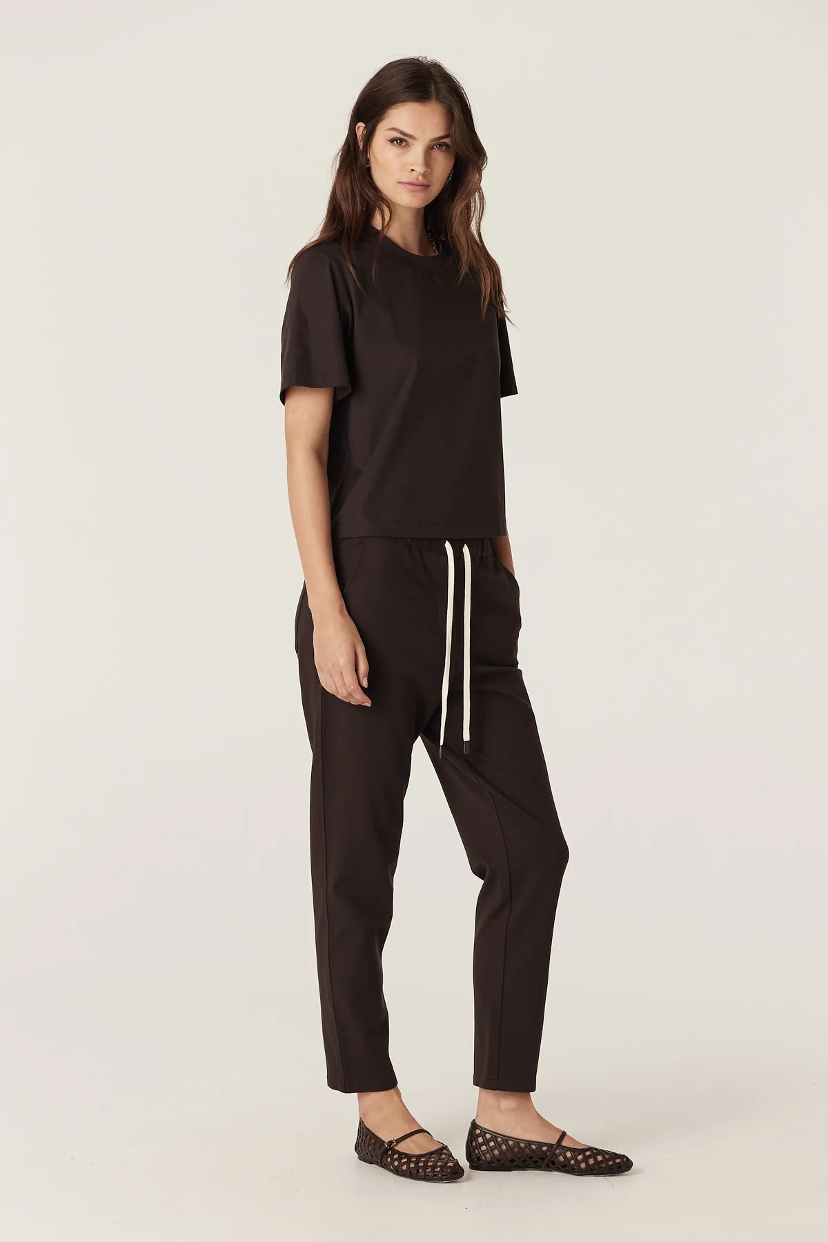 Pima Boxy Tee - Espresso - Image 4