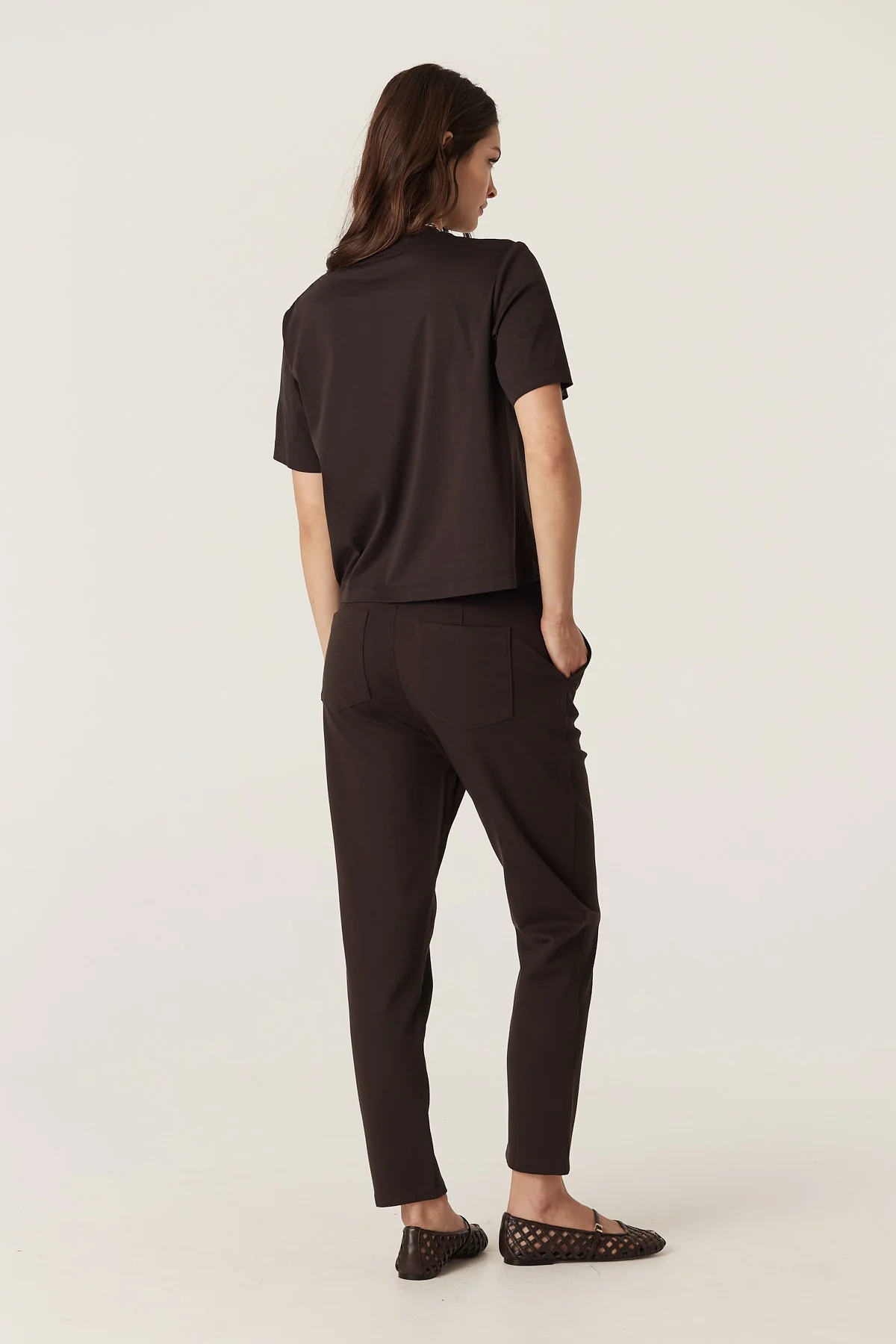 Pima Boxy Tee - Espresso - Image 5
