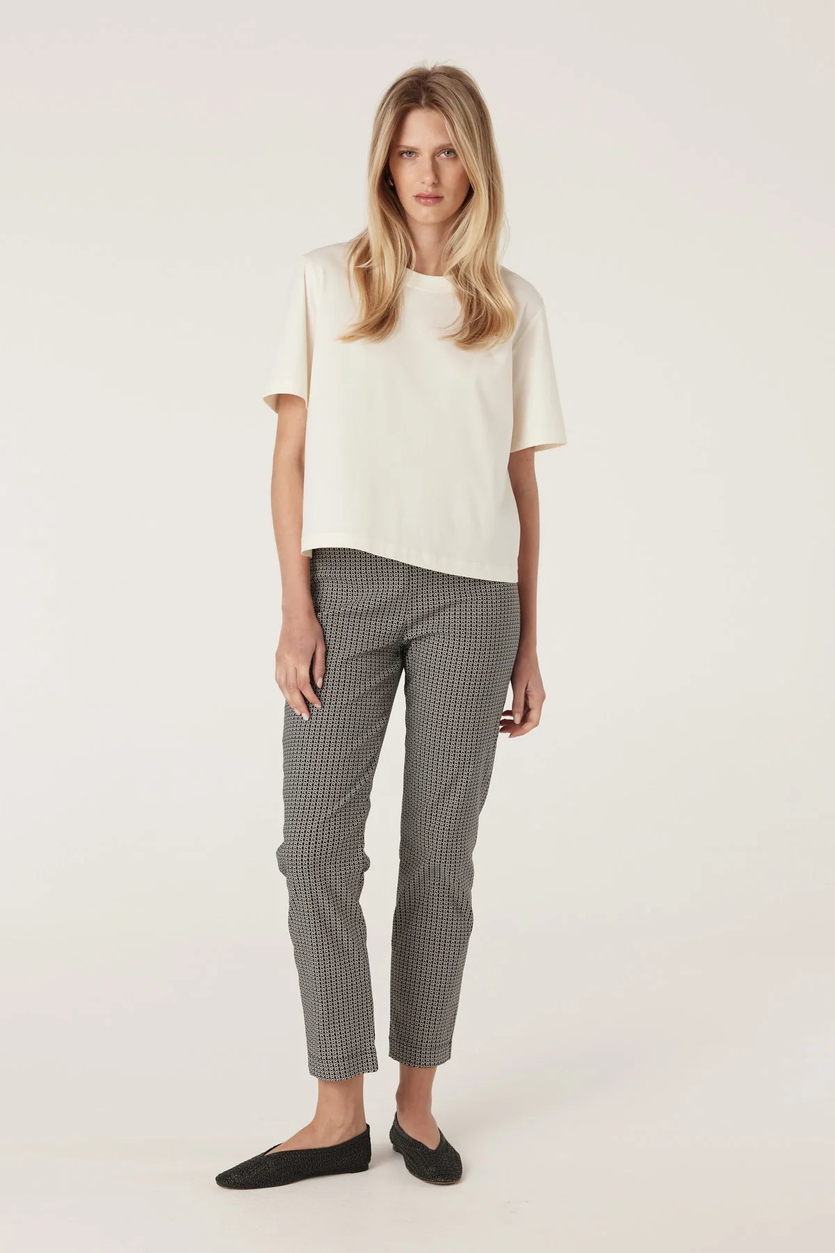 Pima Boxy Tee - Ecru - Image 3