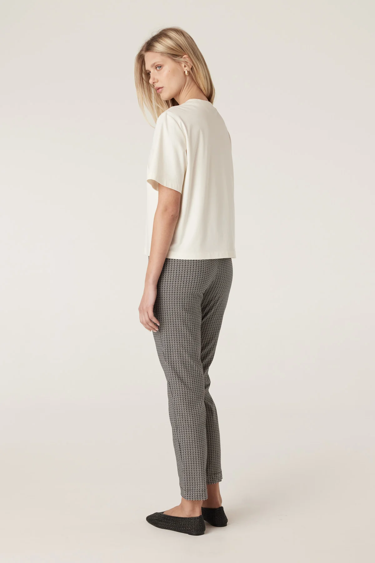 Pima Boxy Tee - Ecru - Image 4
