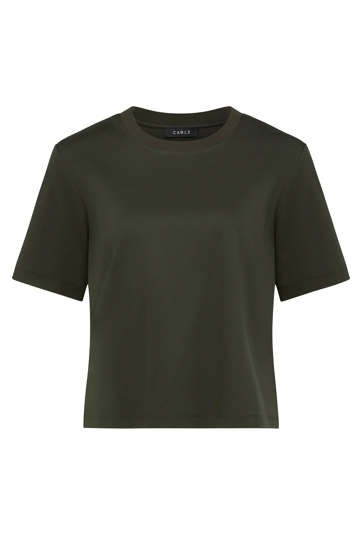 Pima Boxy Tee - Forest Green - Image 2
