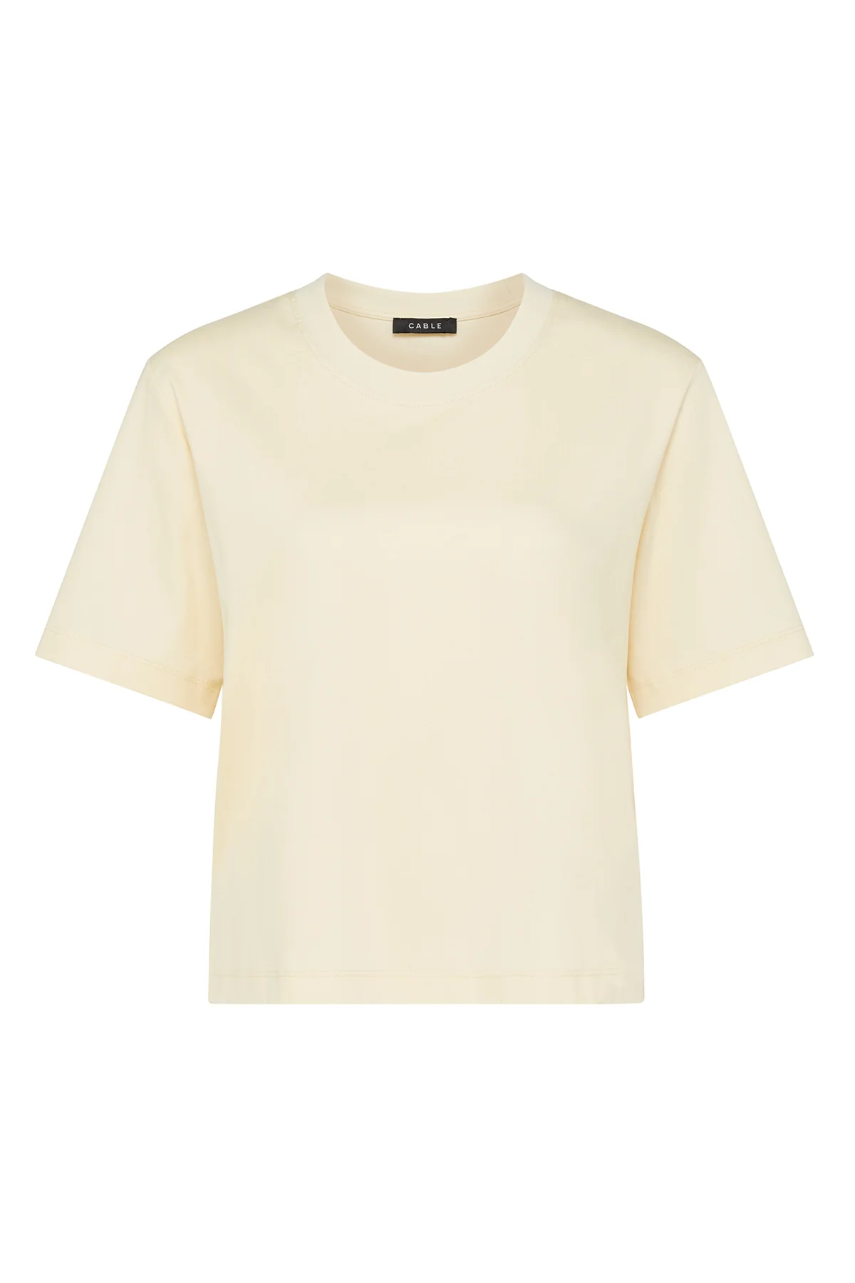 Pima Cotton Boxy Tee - Yellow - Image 2