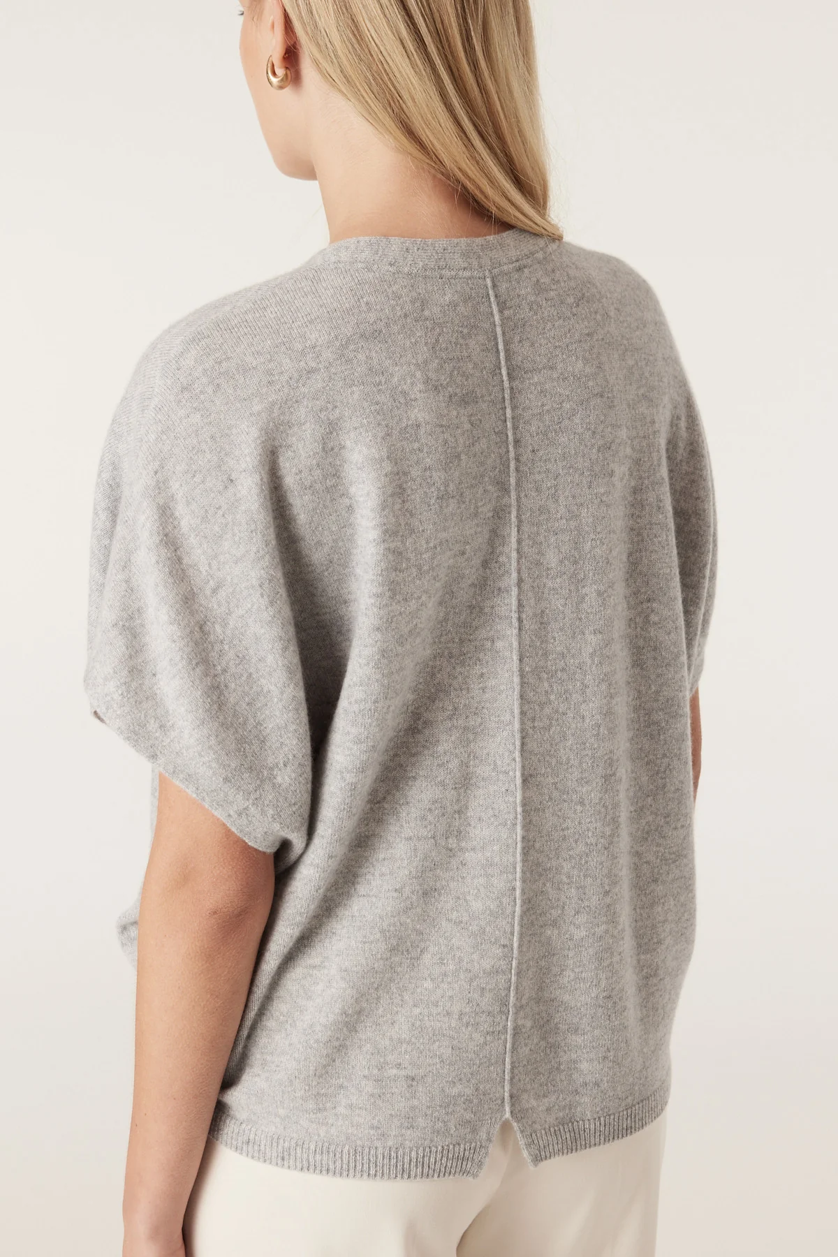 Pure Cashmere Relaxed Top - Grey Marle - Image 5