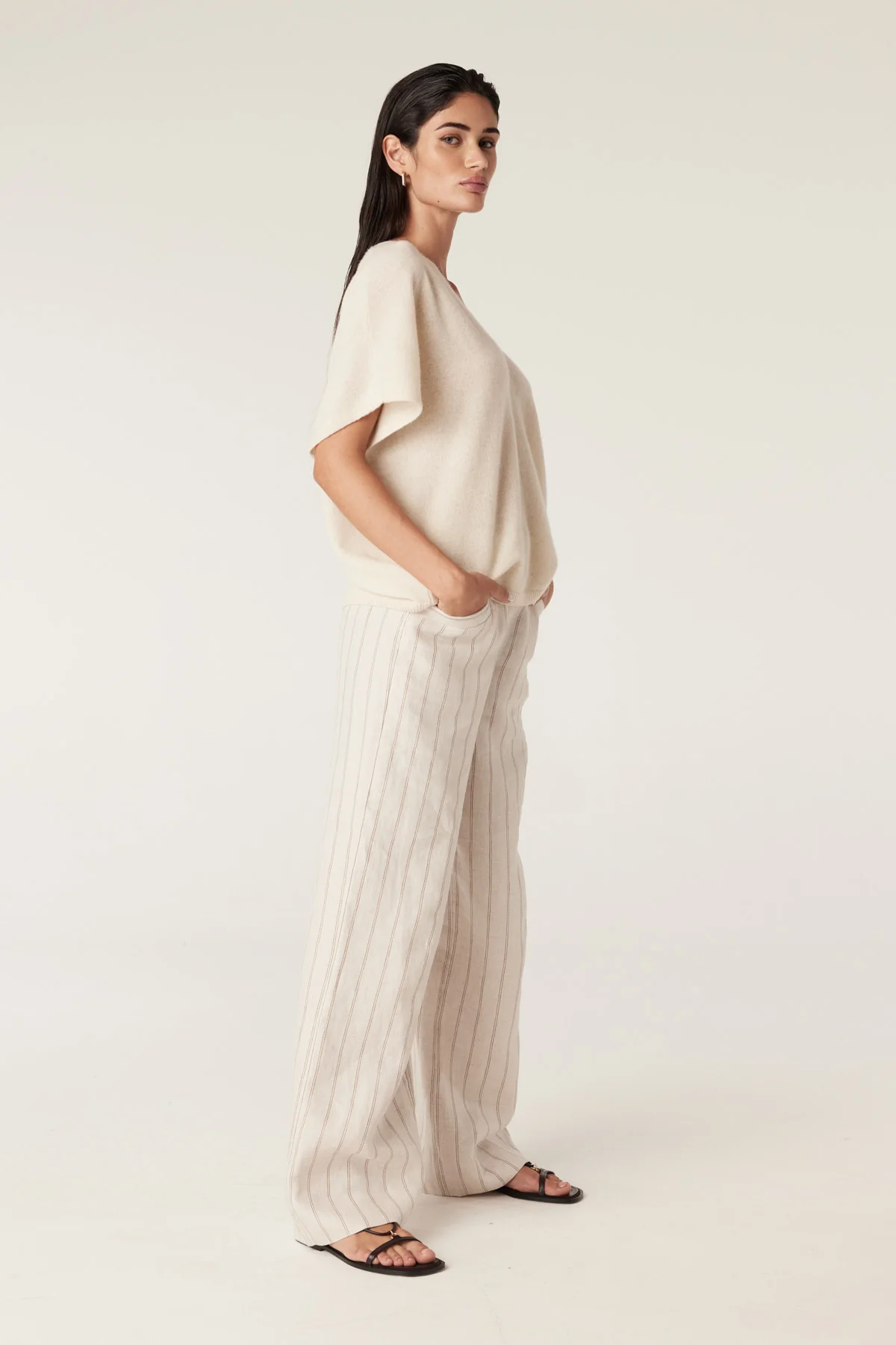 Pure Cashmere Relaxed Top - Oatmeal - Image 4