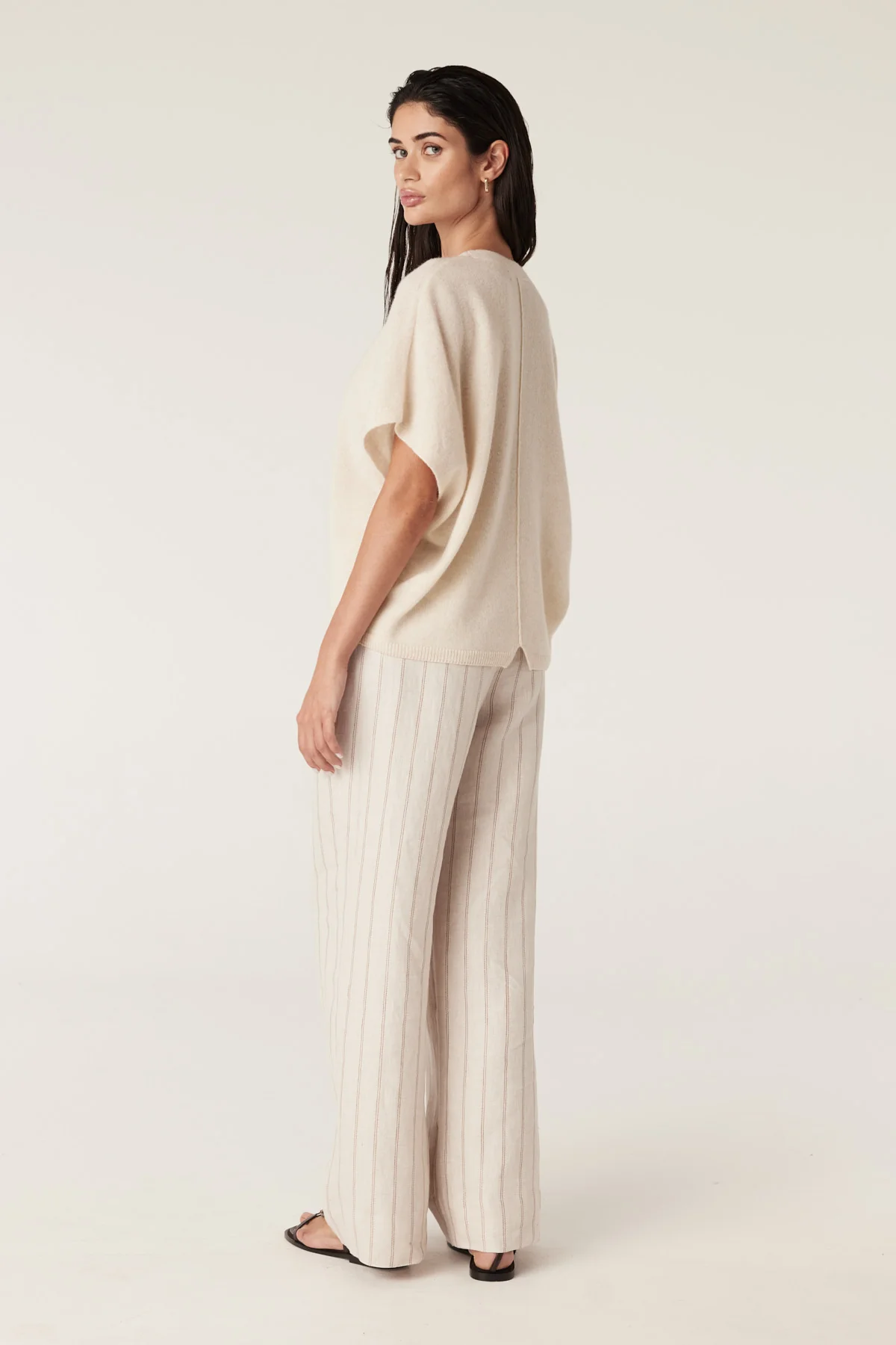 Pure Cashmere Relaxed Top - Oatmeal - Image 5