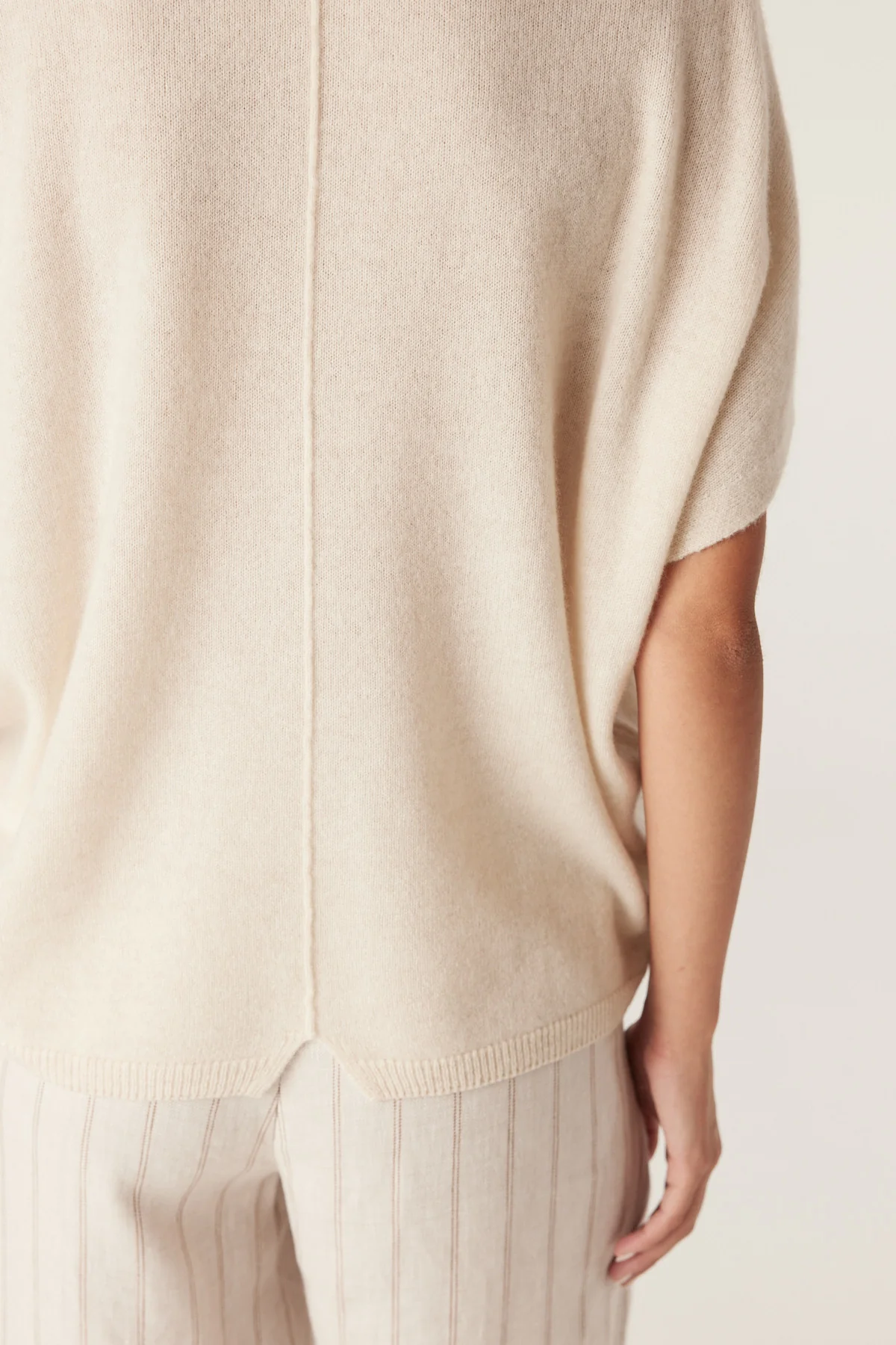 Pure Cashmere Relaxed Top - Oatmeal - Image 6