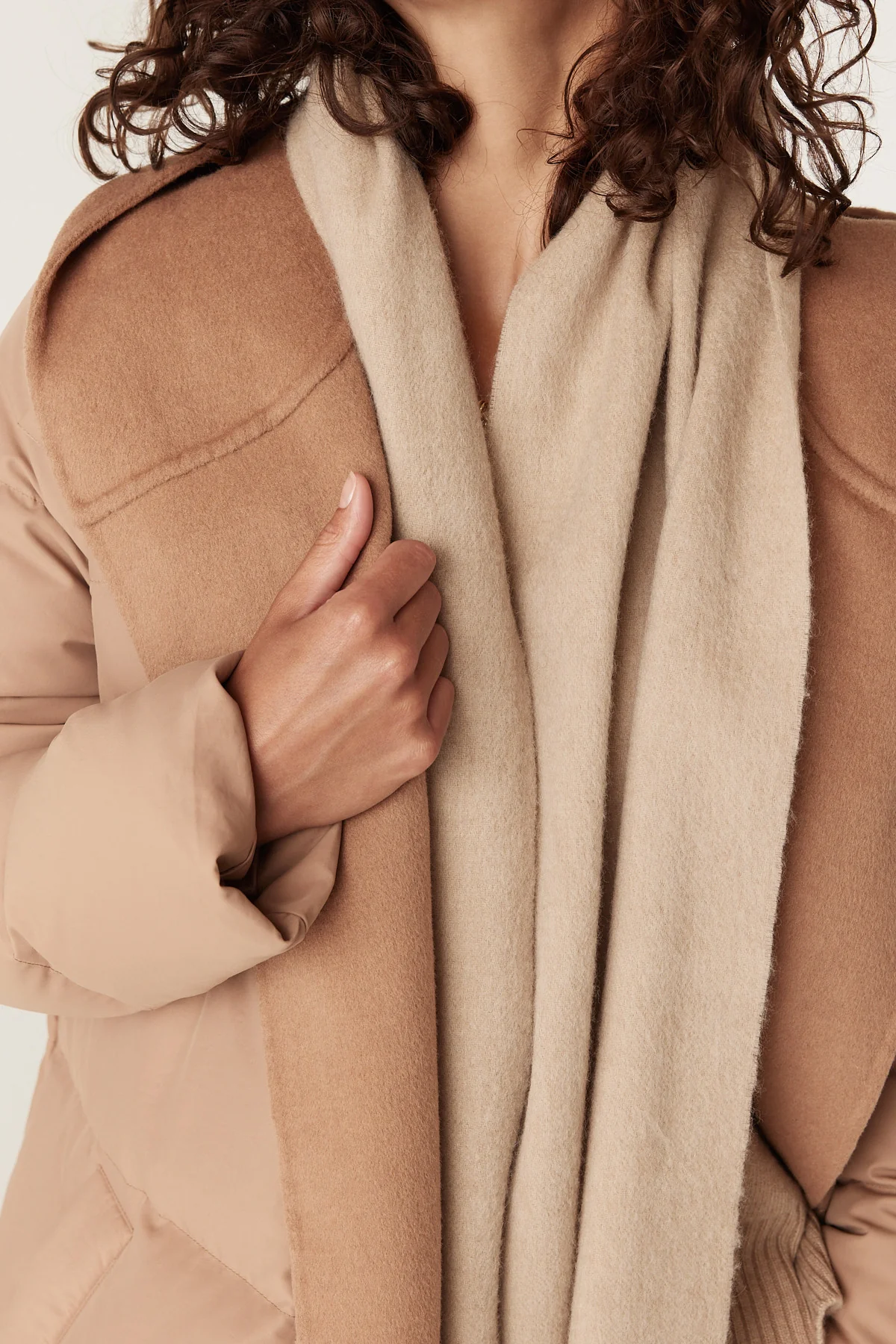 Pure Wool Scarf - Camel - Image 3