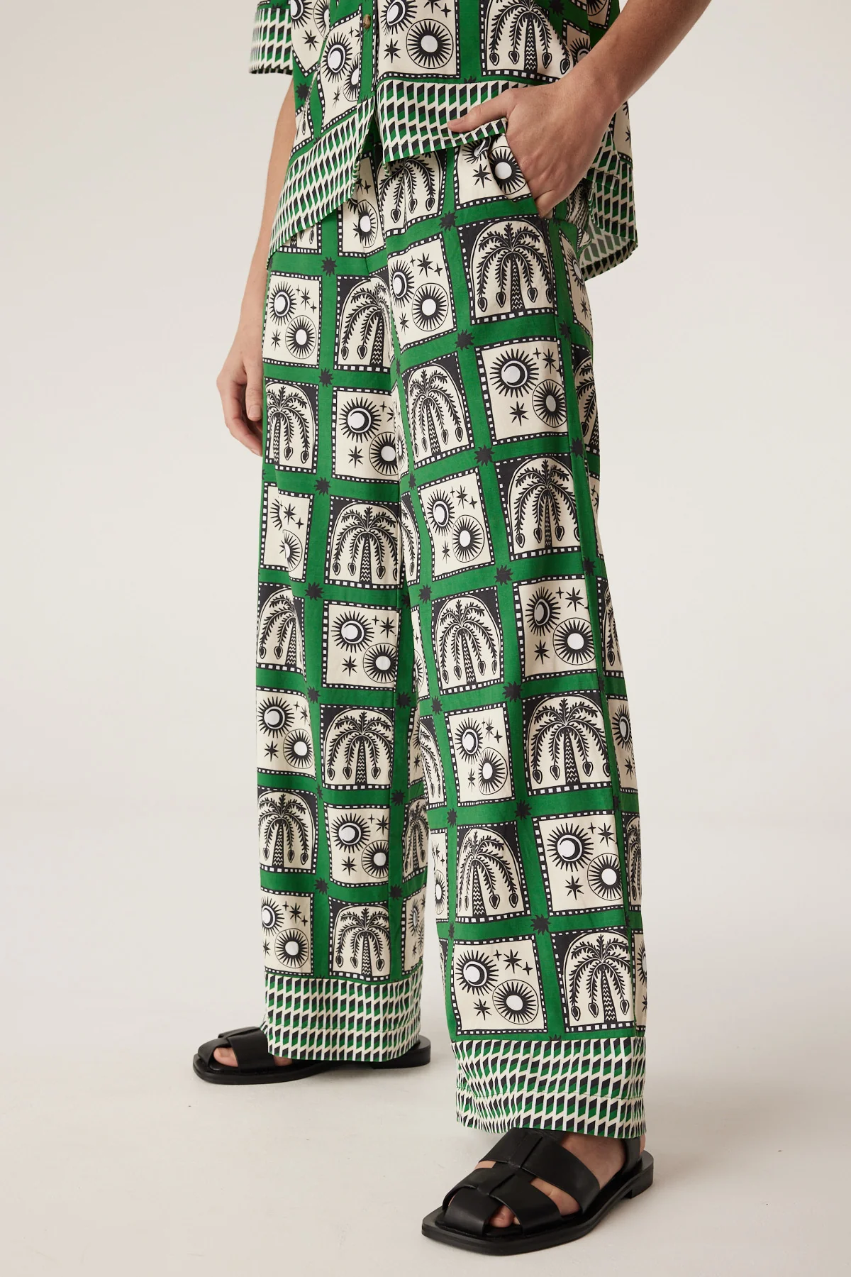 Raffles Pant - Green Print - Image 3