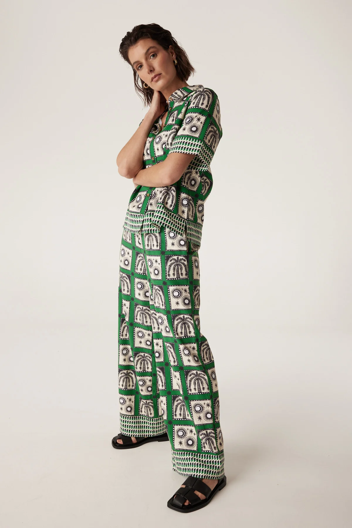 Raffles Pant - Green Print - Image 6