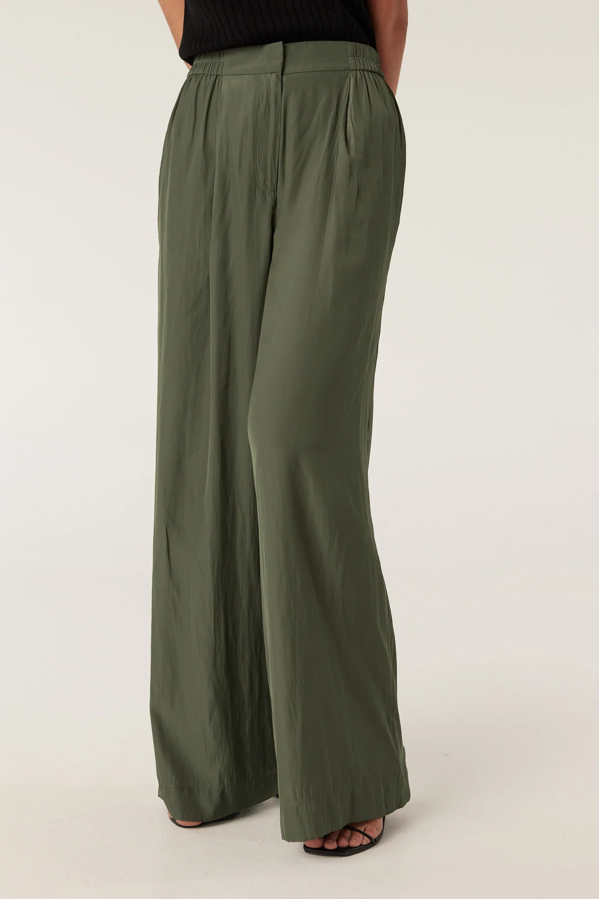 Reed Wide Leg Pant - Olive - Image 3