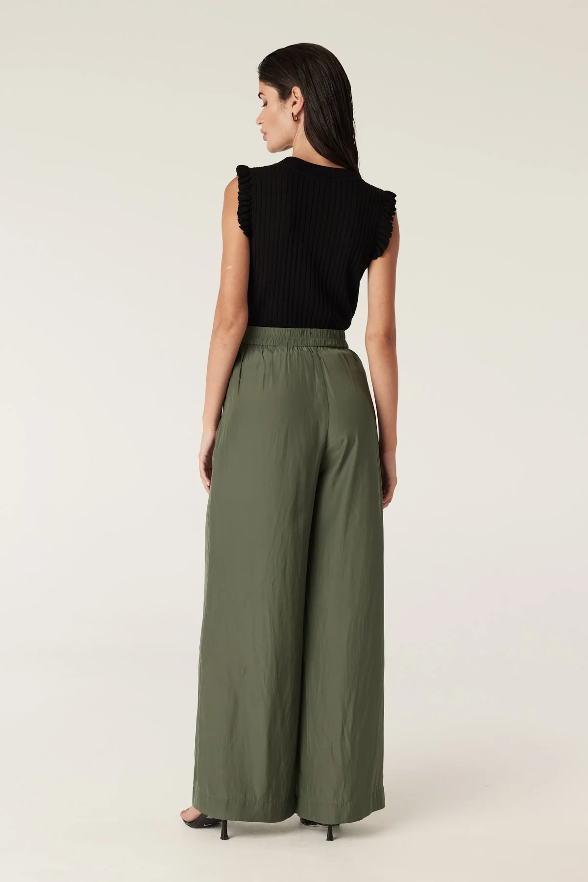 Reed Wide Leg Pant - Olive - Image 5