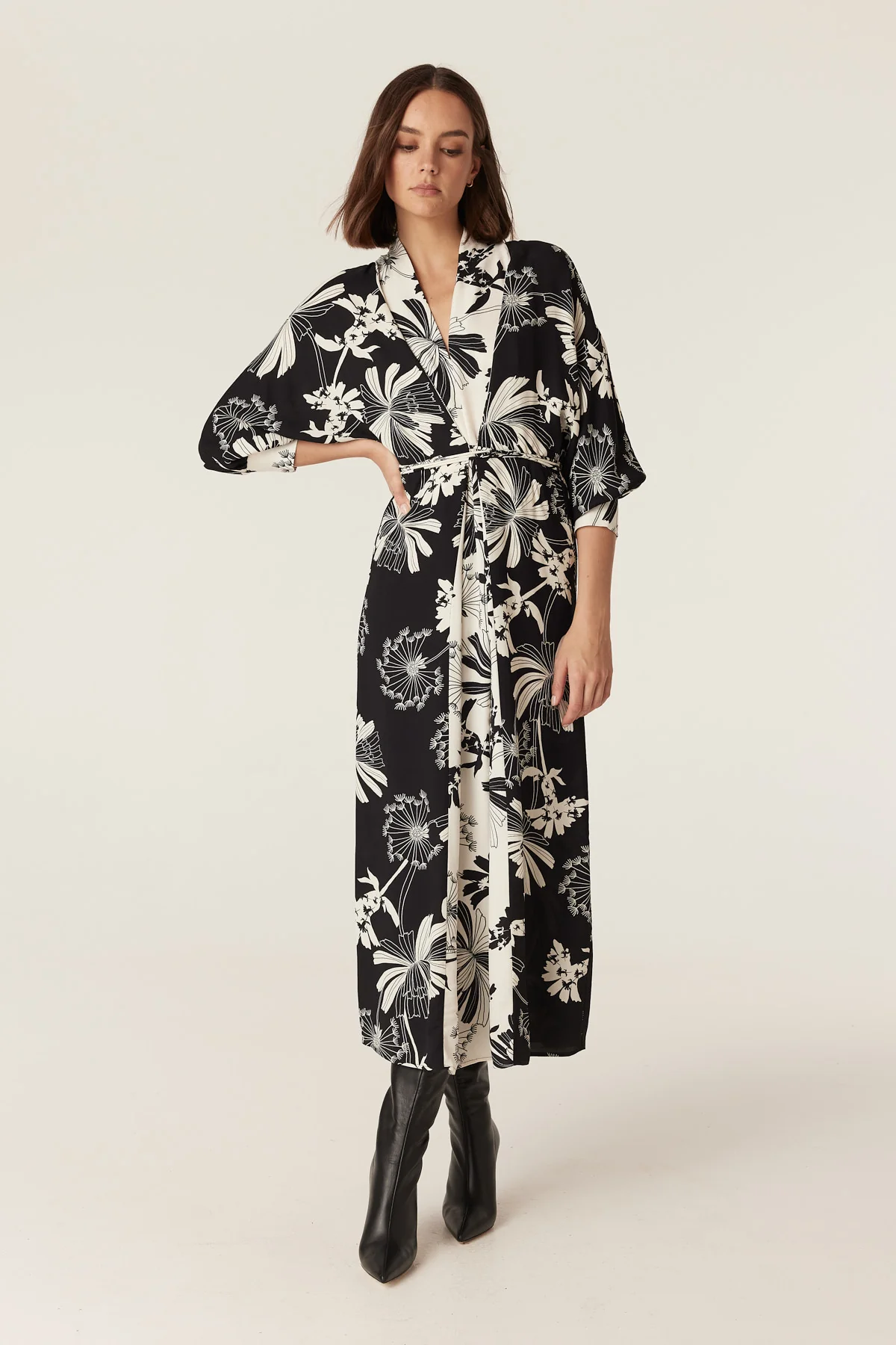 Rita Midi Dress - Deco Print