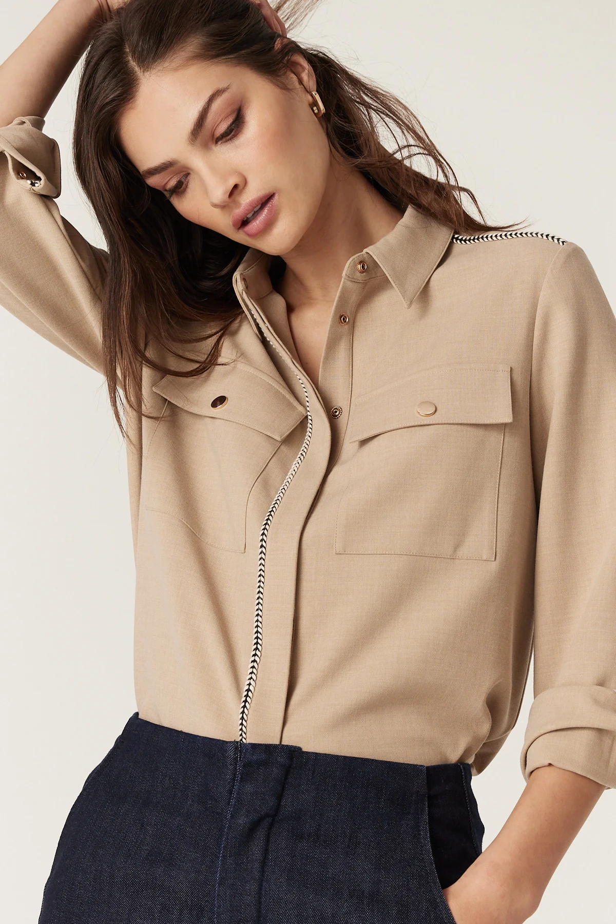 Row Shirt - Camel