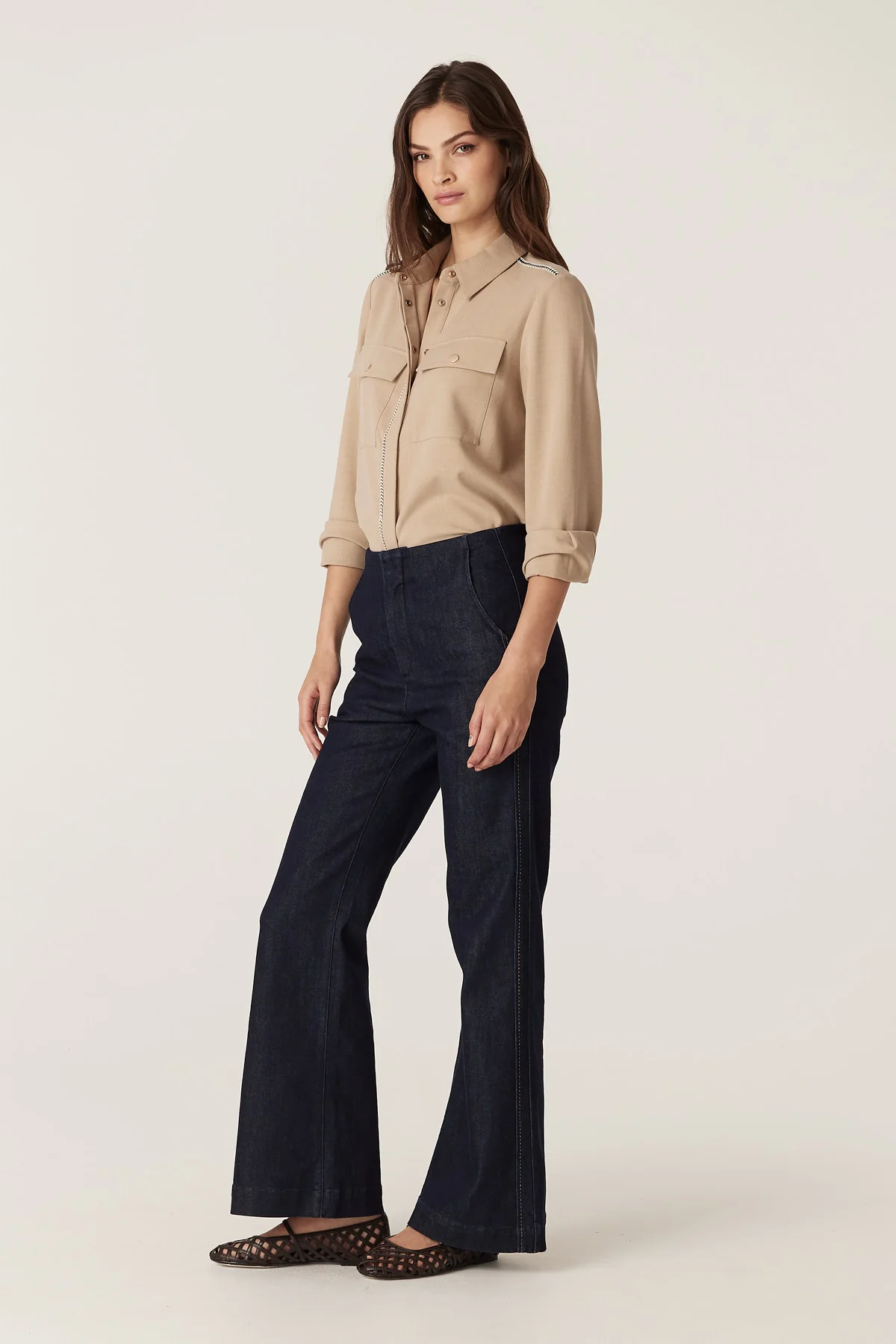 Row Shirt - Camel - Image 4