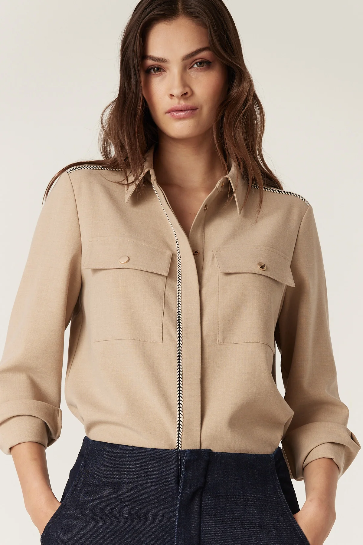 Row Shirt - Camel - Image 6