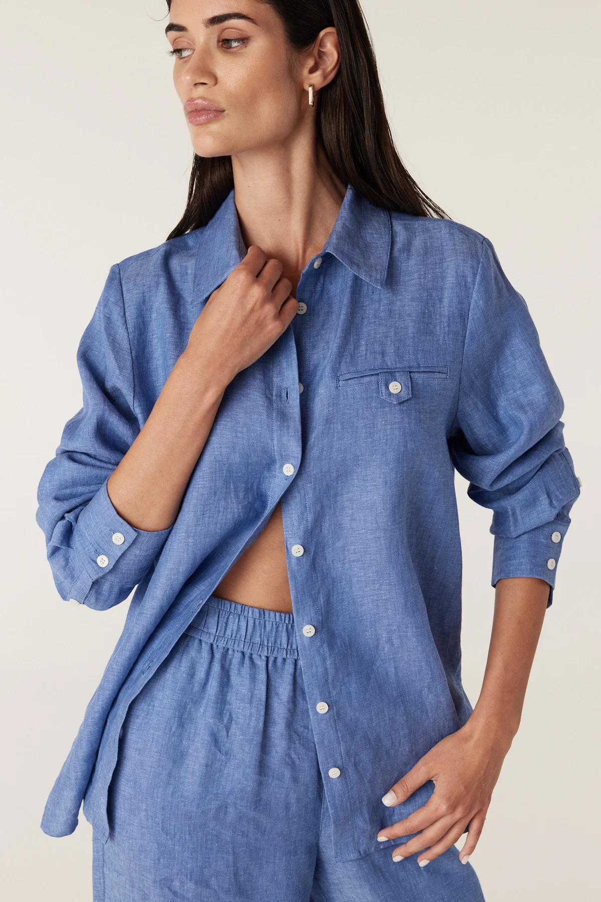 Sail Linen Pant - Blue Marle - Image 4