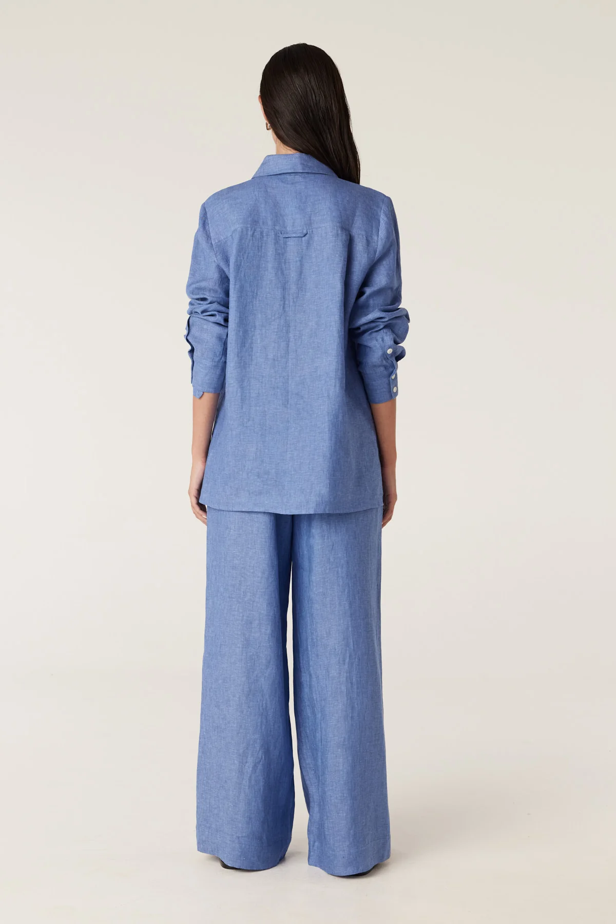 Sail Linen Shirt - Blue Marle - Image 4
