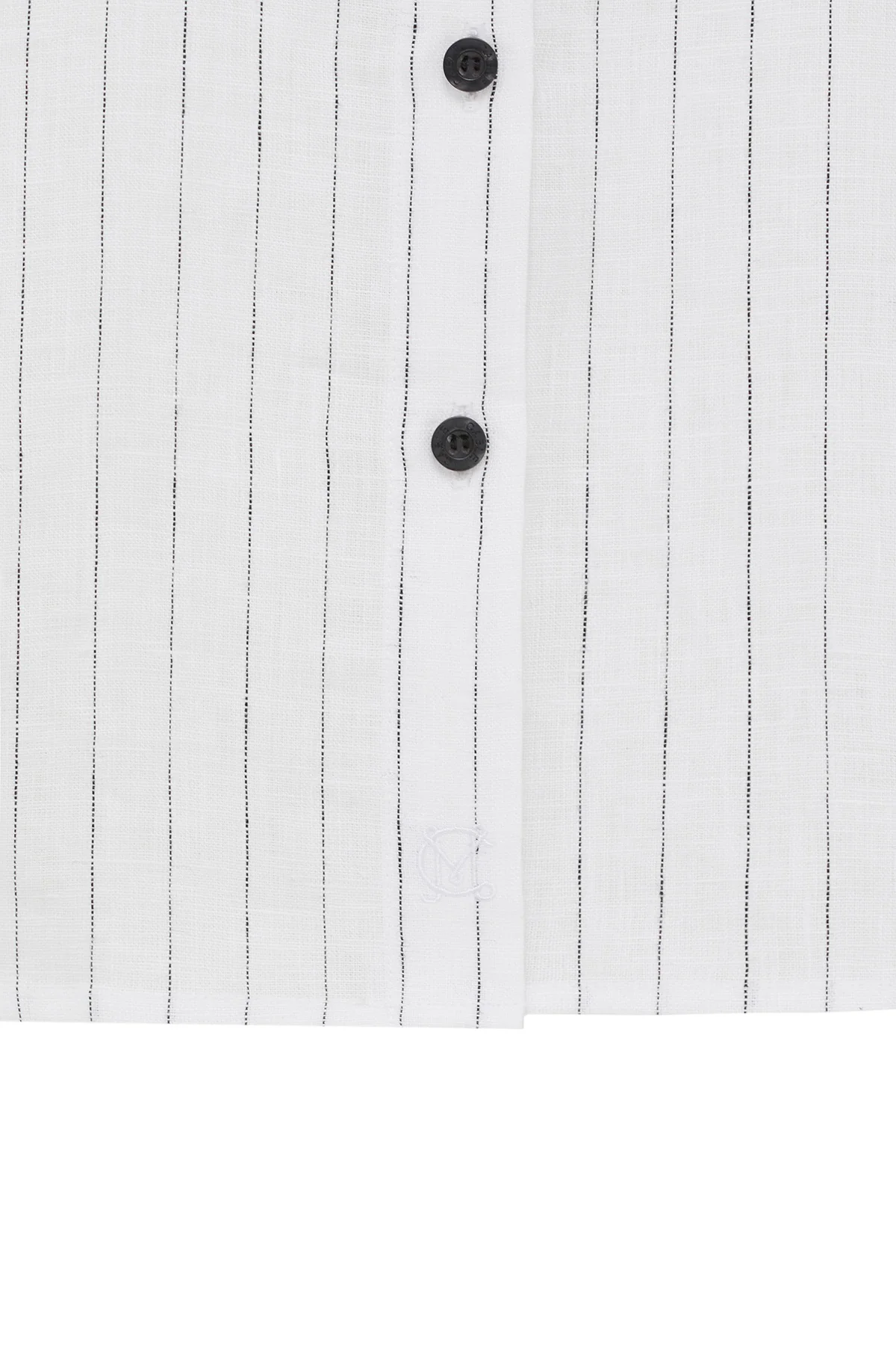 Sail Linen Shirt - White Pinstripe - Image 4