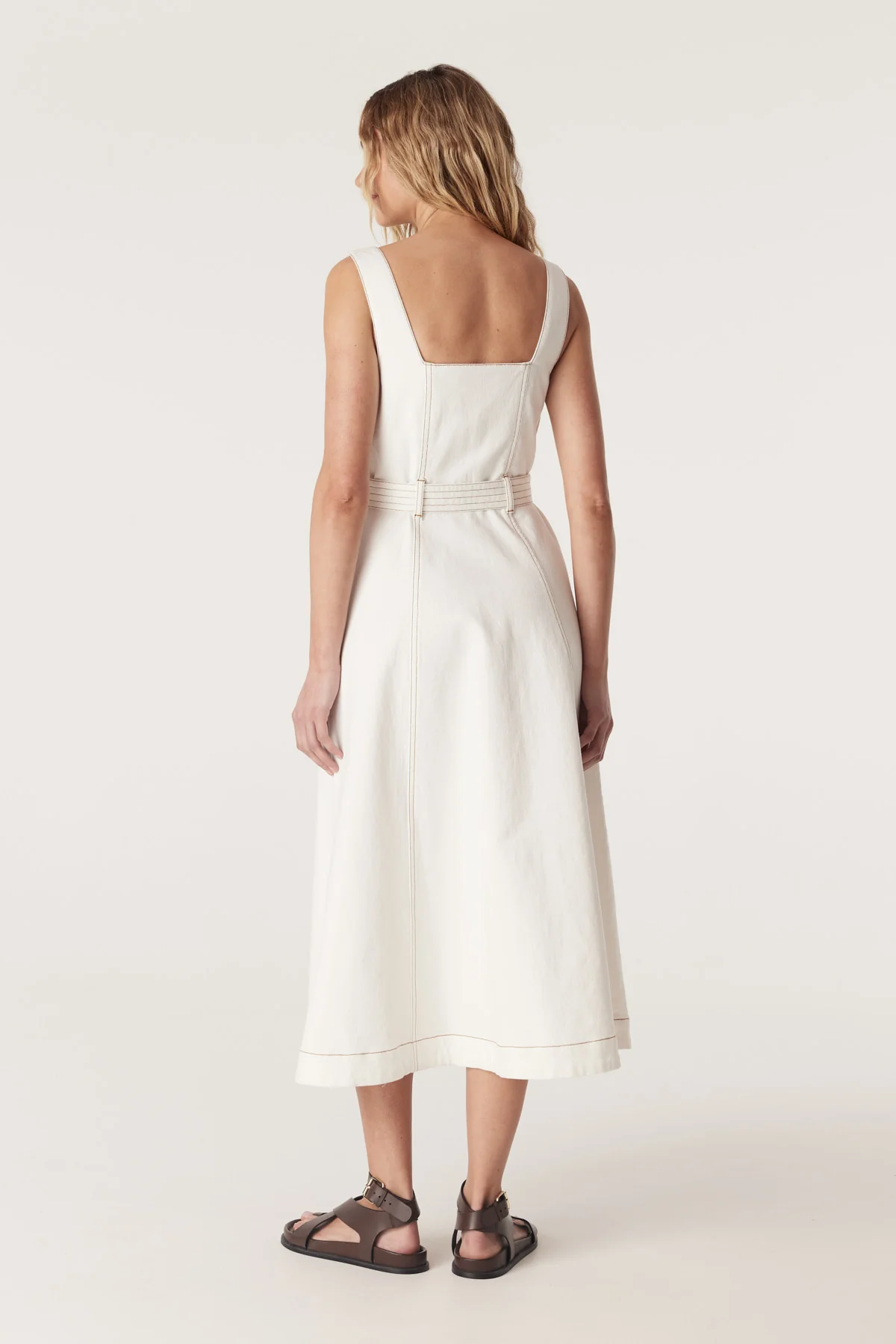 Samba Drill Dress - White - Image 6
