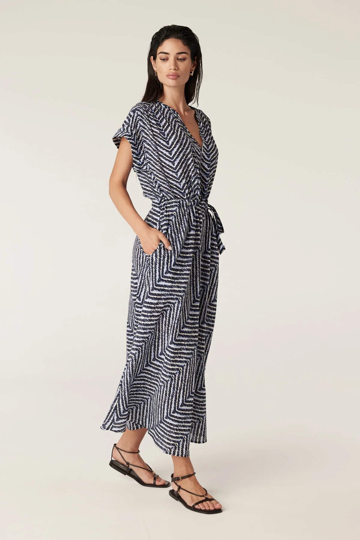 Sea Breeze Dress - Chevron Print - Image 4