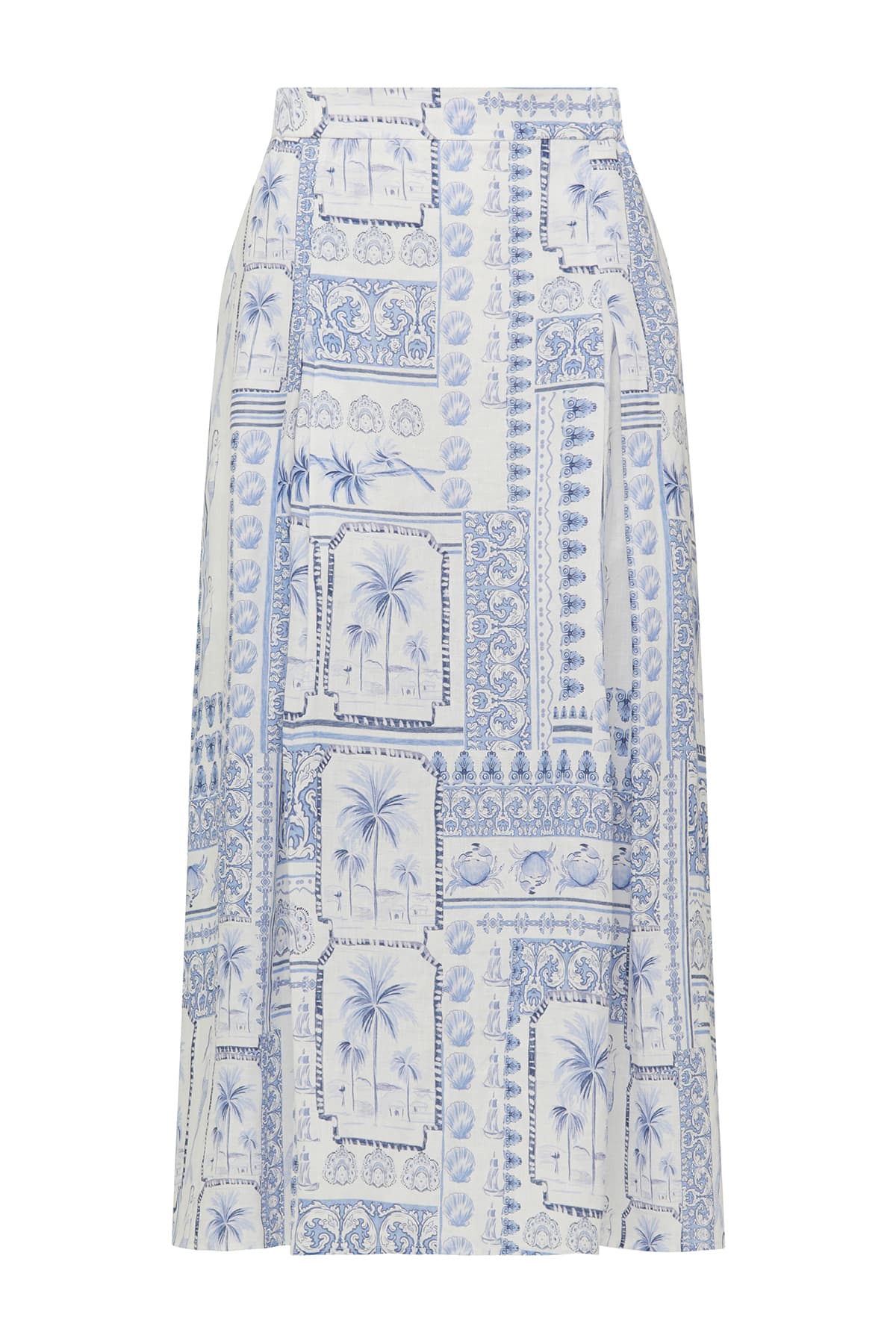 Seychelles Linen Skirt - Mermaid Print - Image 2