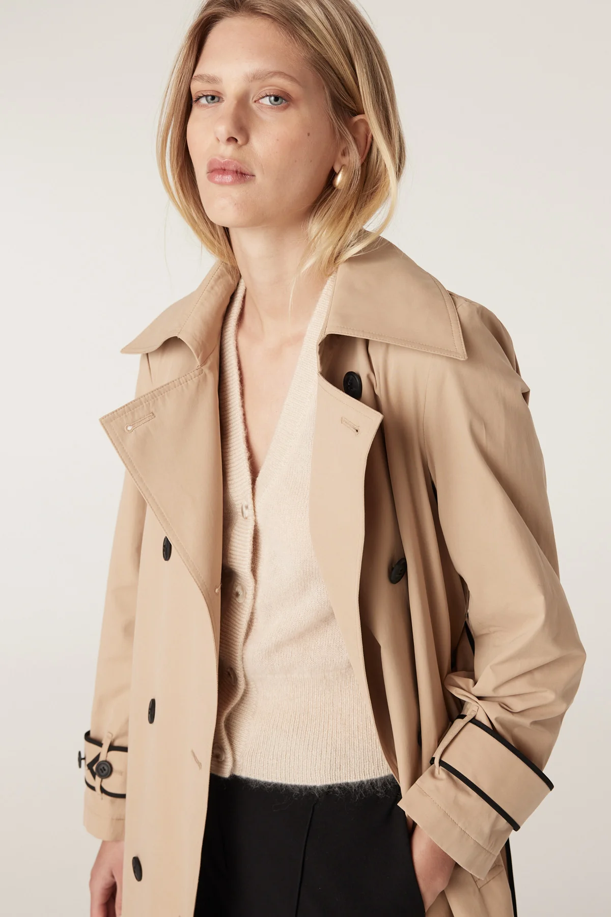 Sofia Spring Trench Coat - Biscuit - Image 3