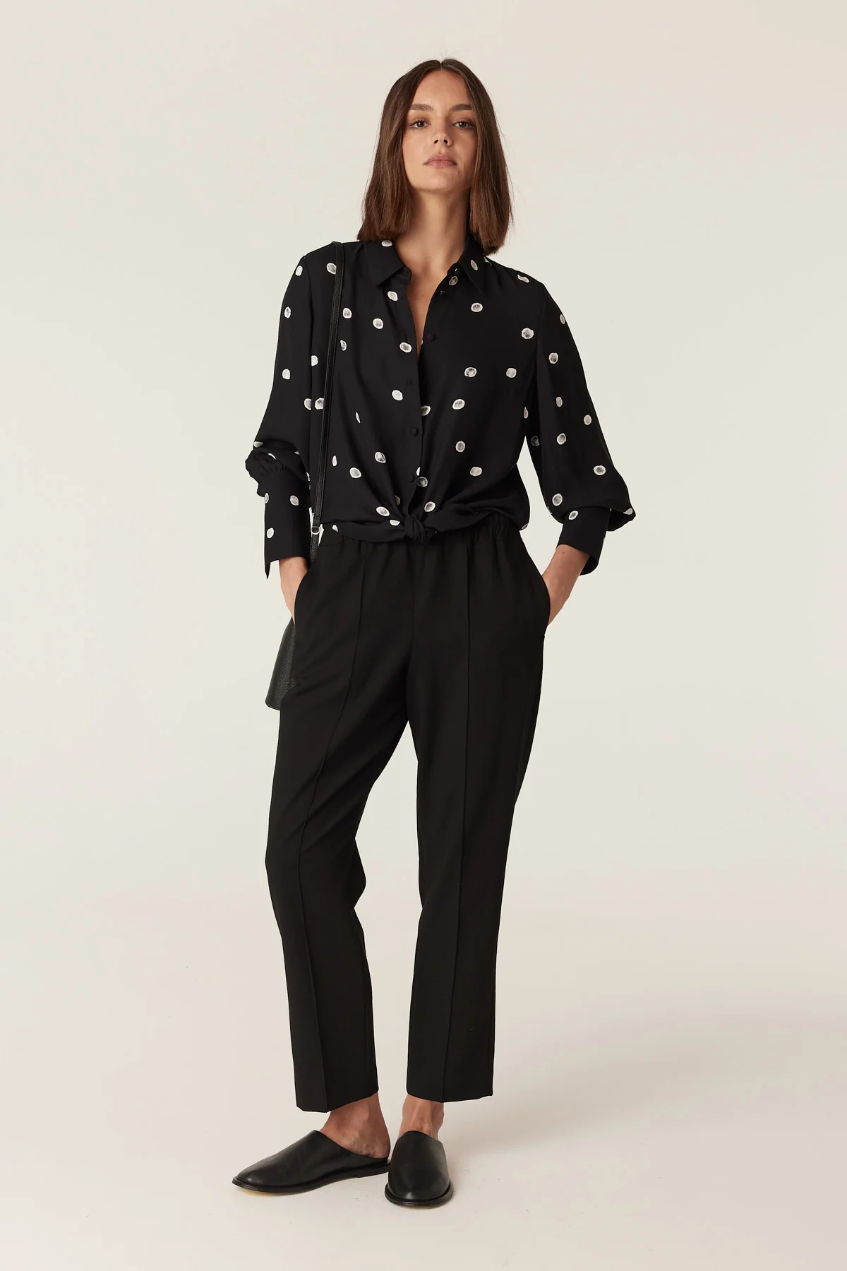 Hepburn Blouse - Black Spot