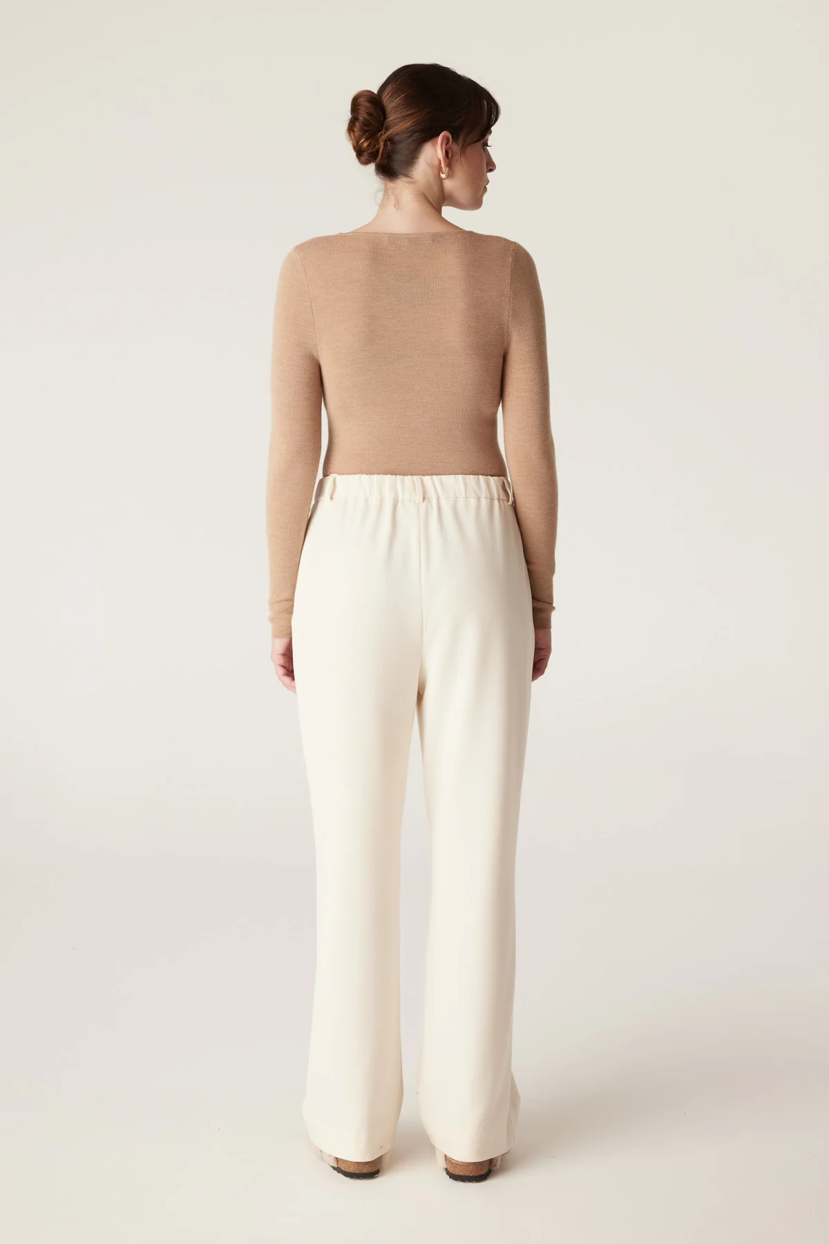 Superfine Merino Wool Scoop Top - Camel - Image 6