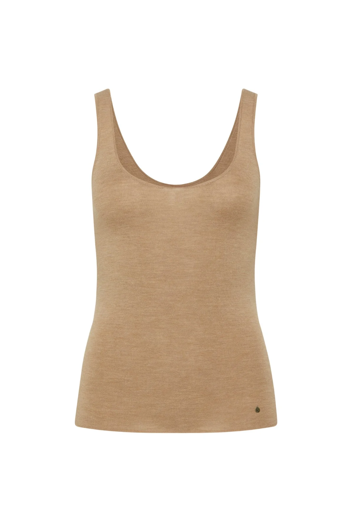 Superfine Merino Wool Singlet - Camel - Image 2