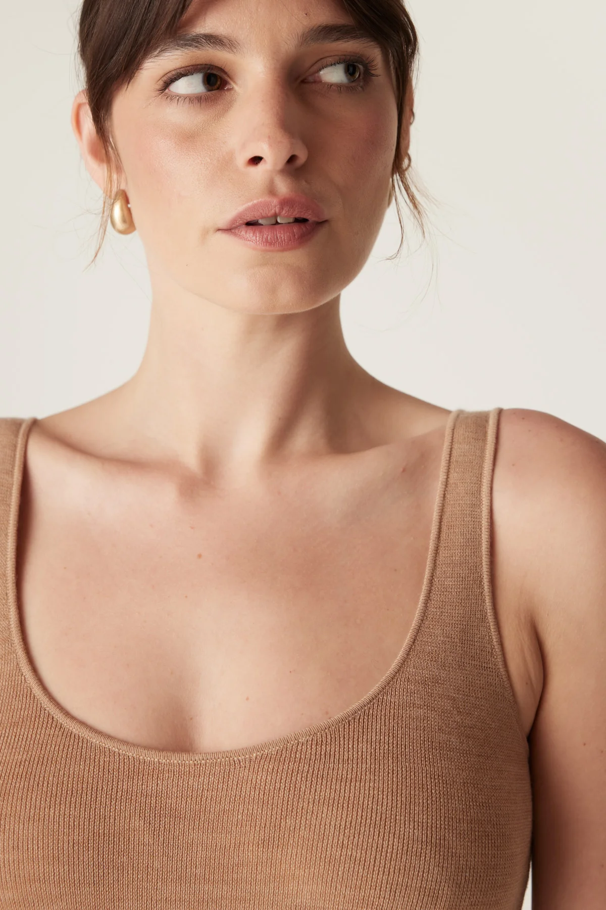 Superfine Merino Wool Singlet - Camel - Image 3